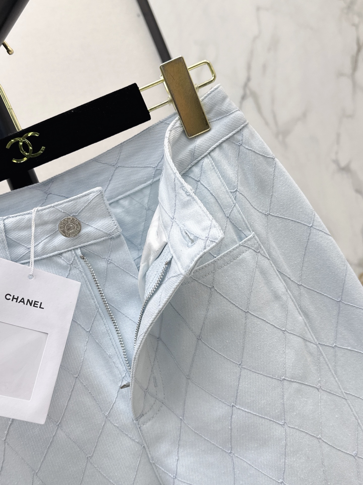 Chan 26fw embroidery denim pants