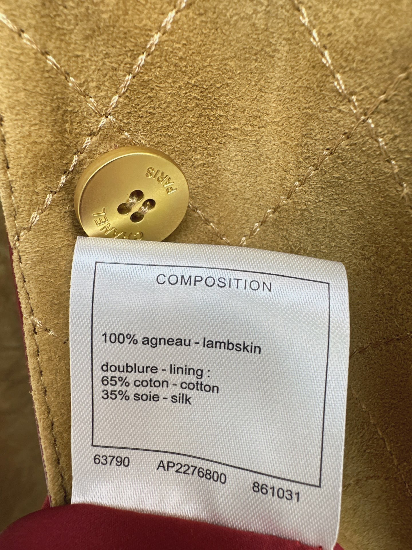 Chan 26fw suede fleece belted long jacket