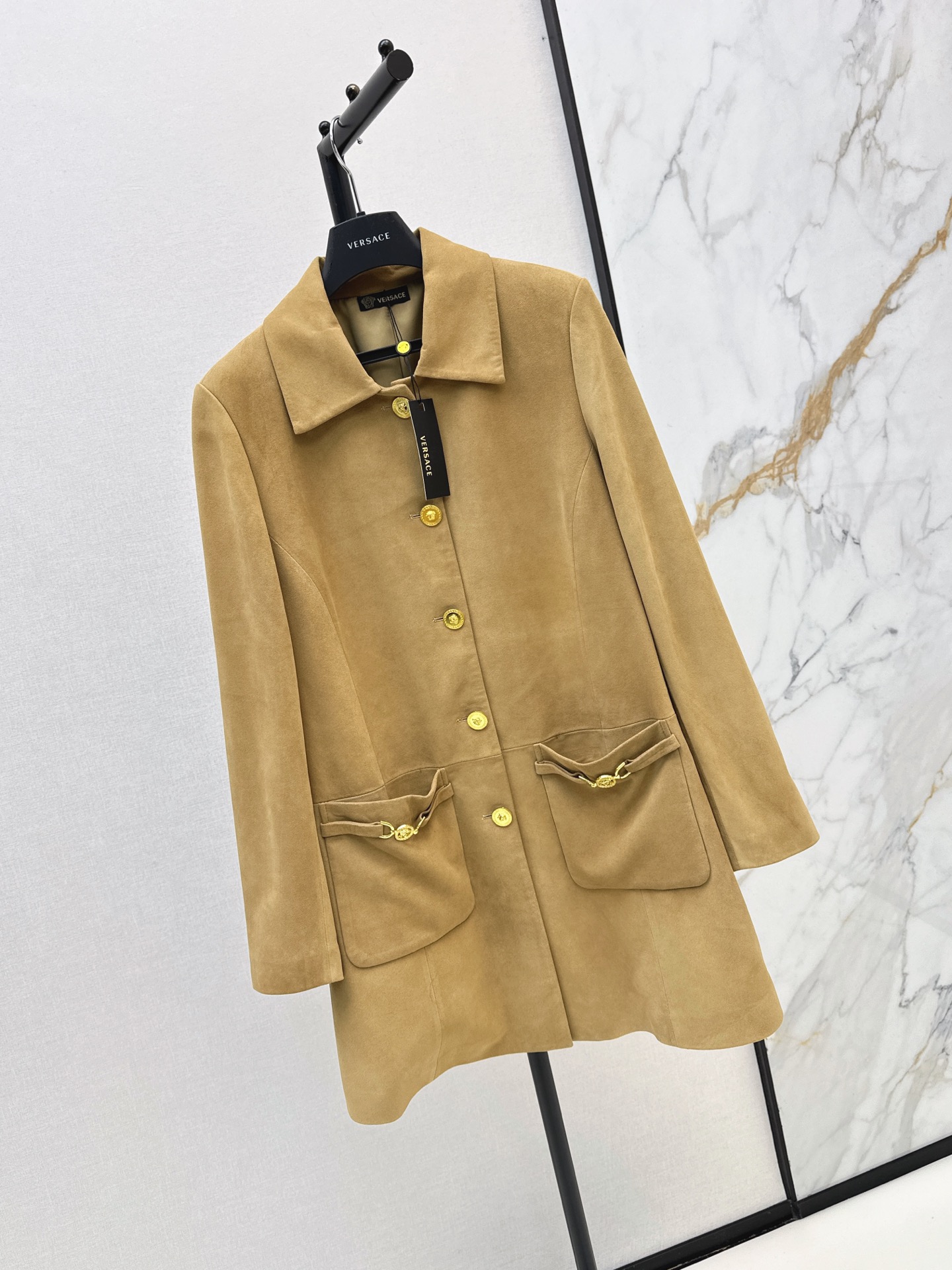 Ver 26fw suede long jacket