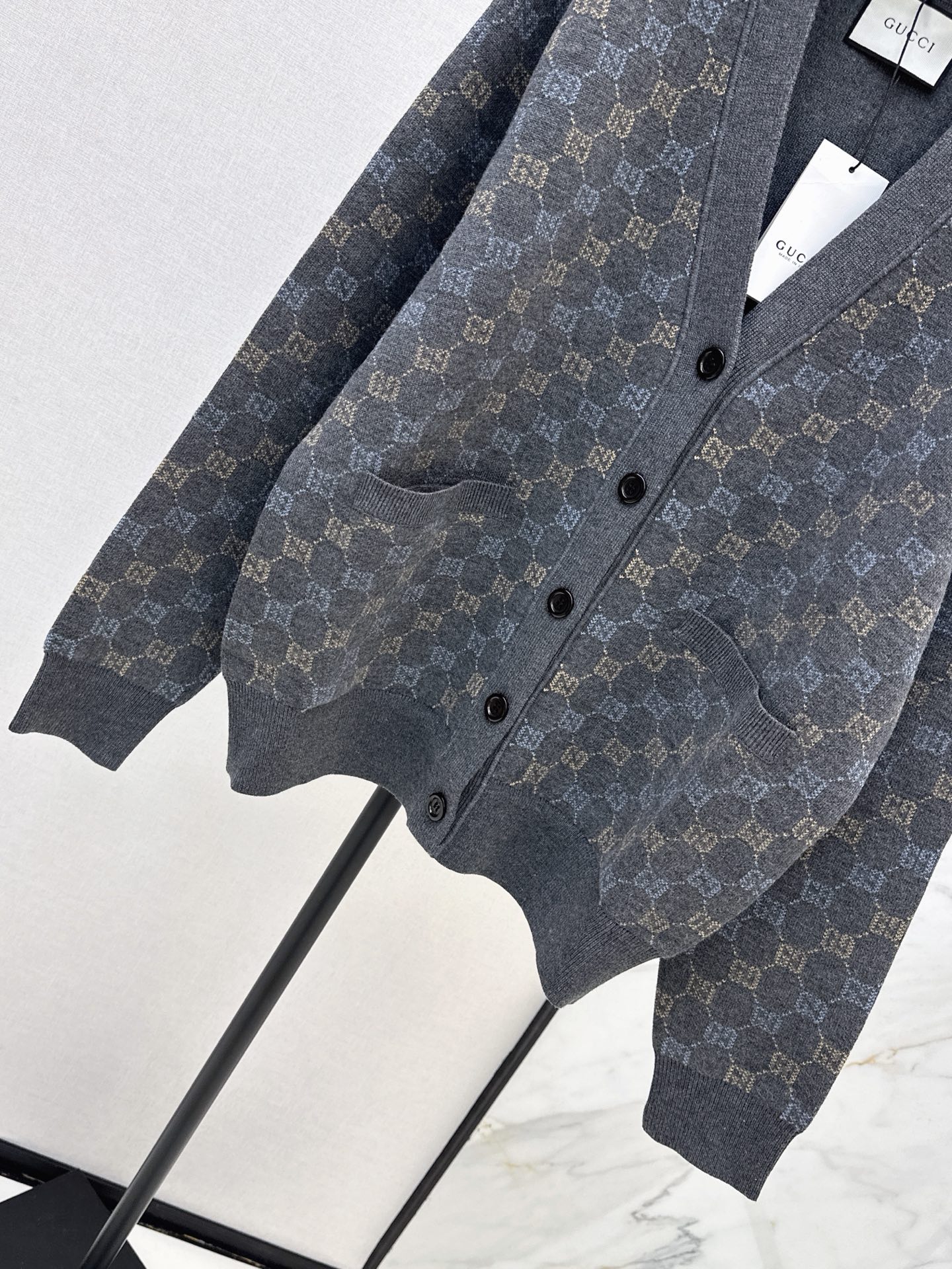 Guc 26fw jacquard cardigan