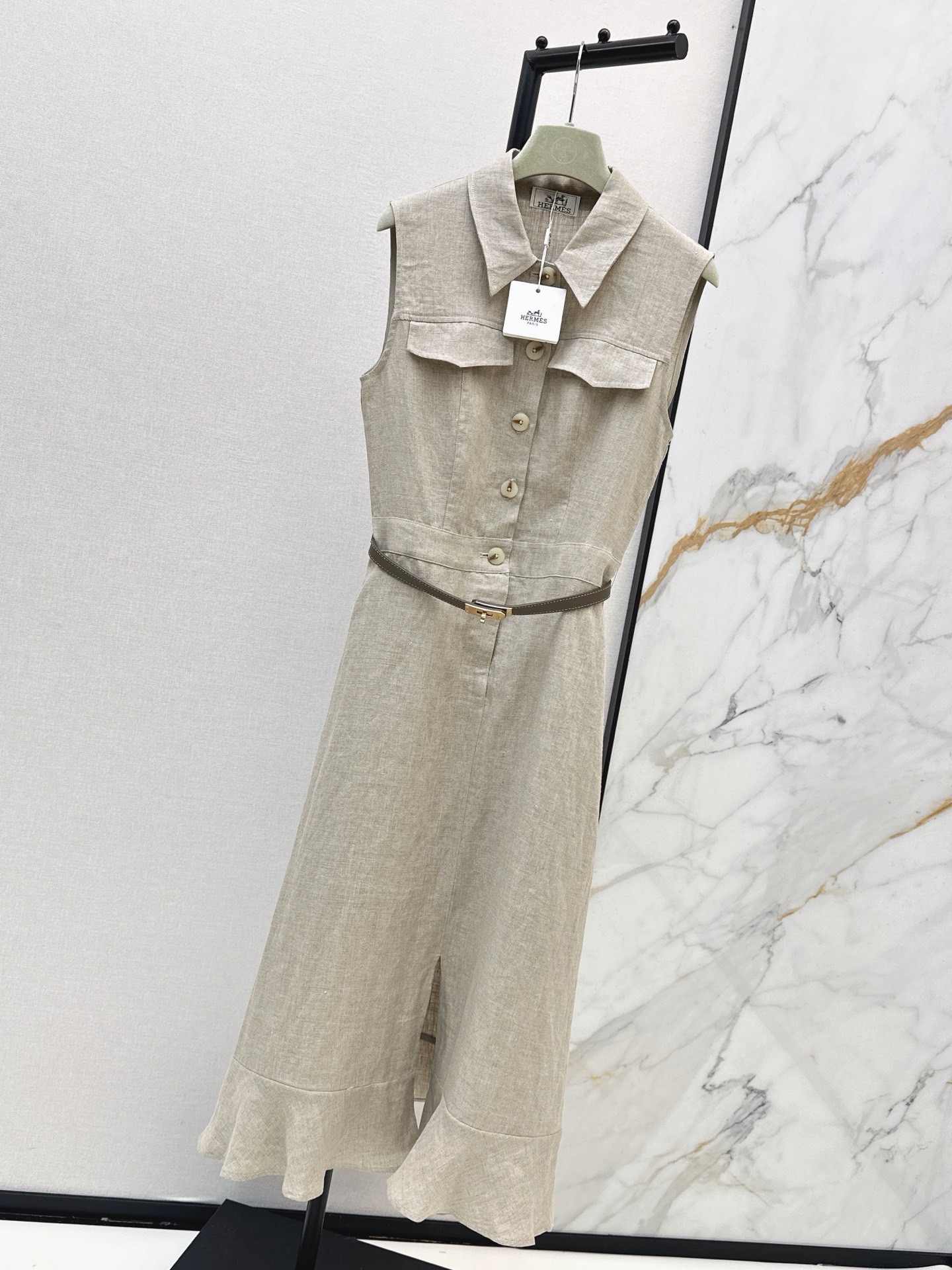 Her 26ss sleeveless linen dress