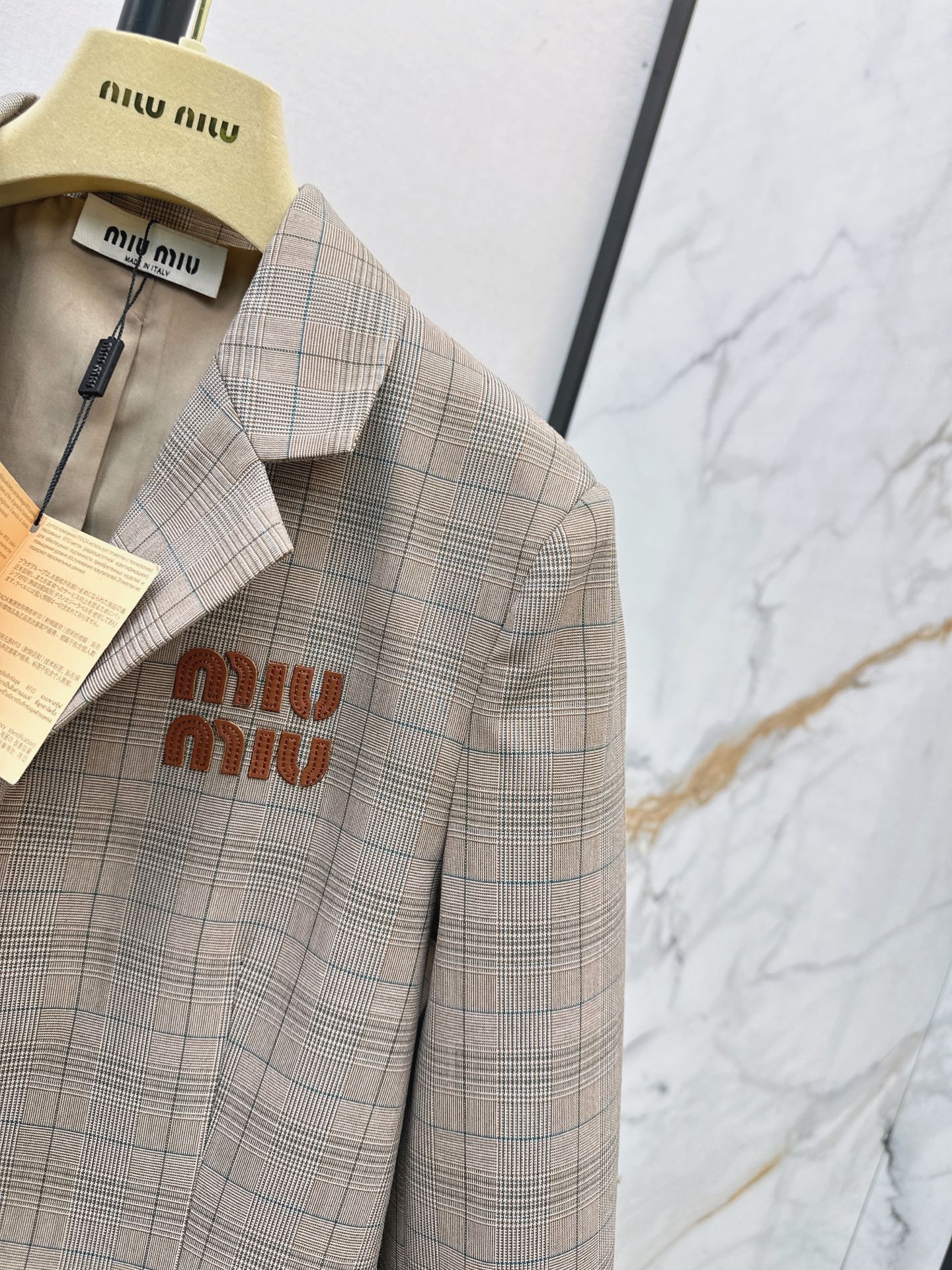 Miu 26fwcheck blazer