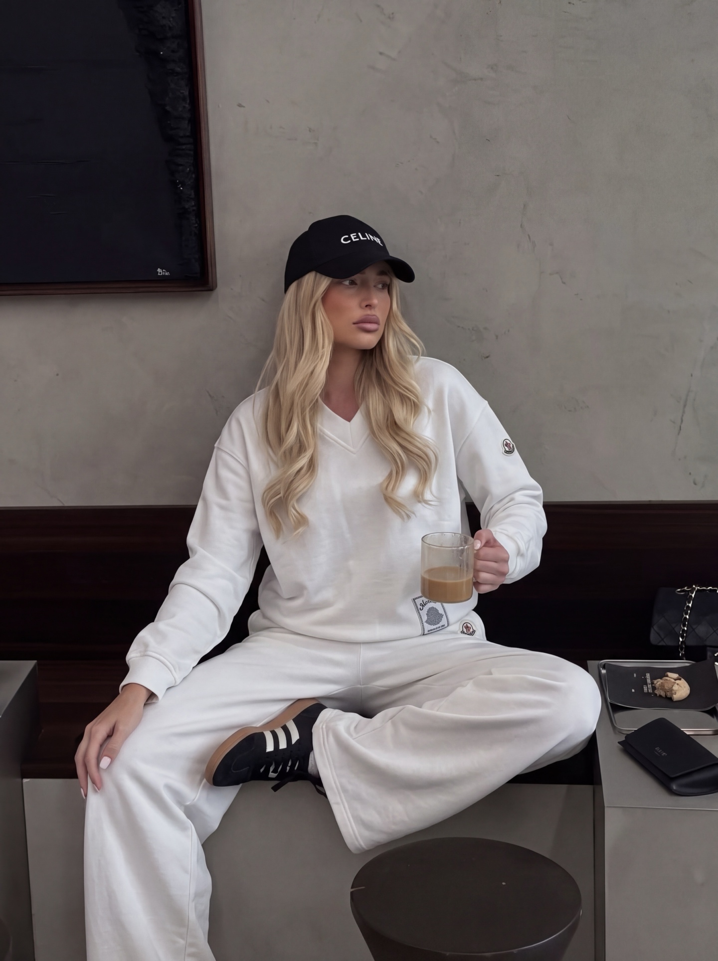 Monc 26fw casual sweatshirt pants sets