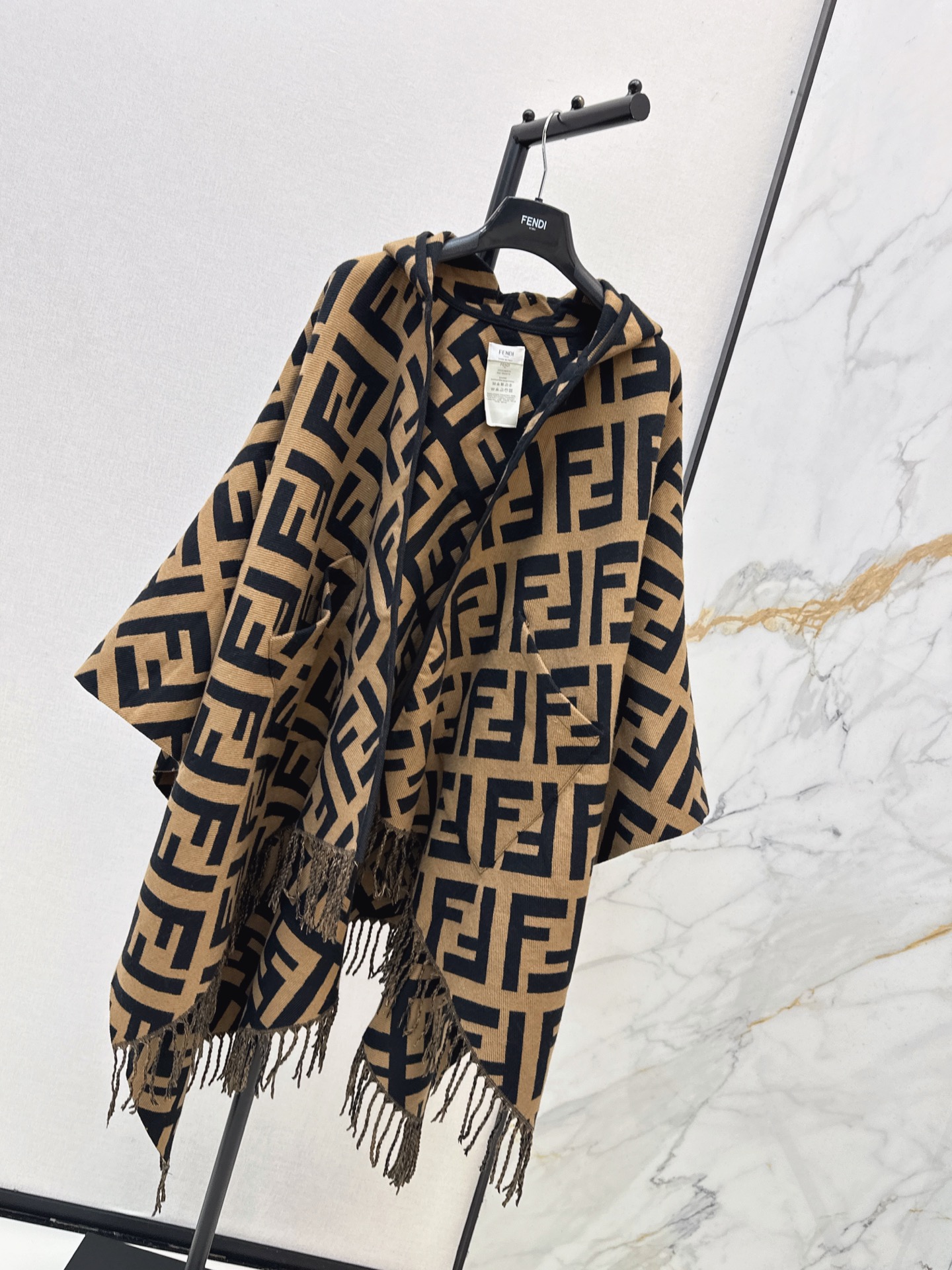 Fen 26fw cashmere hooded shawls cape