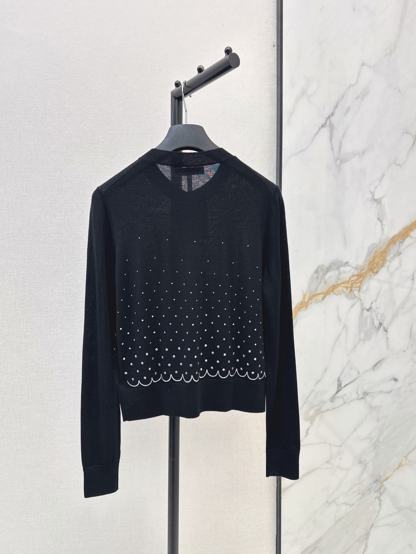 CD 26fw rhinestone knit cardigan