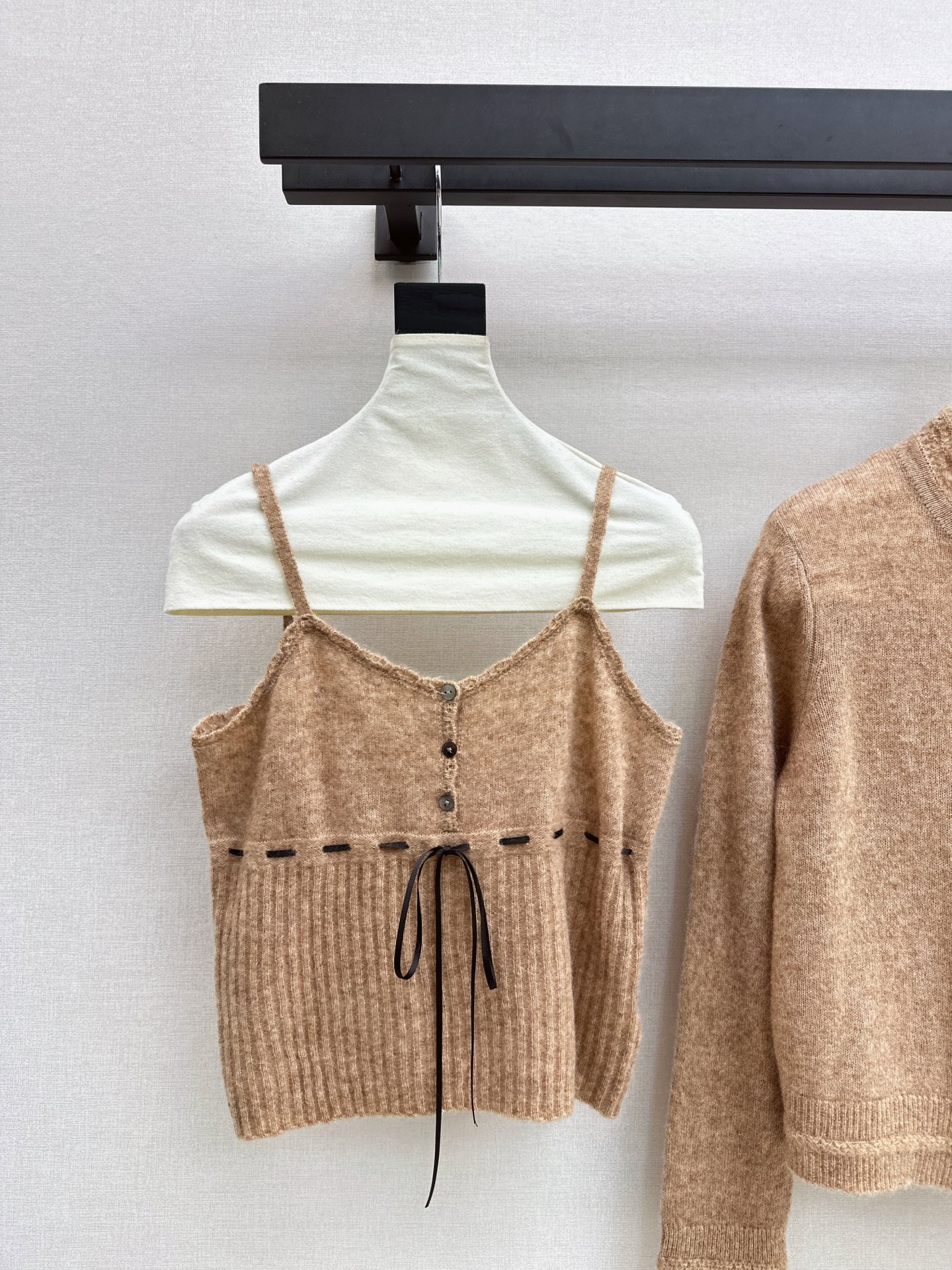 ES 26fw wool knit vest cardigan sets