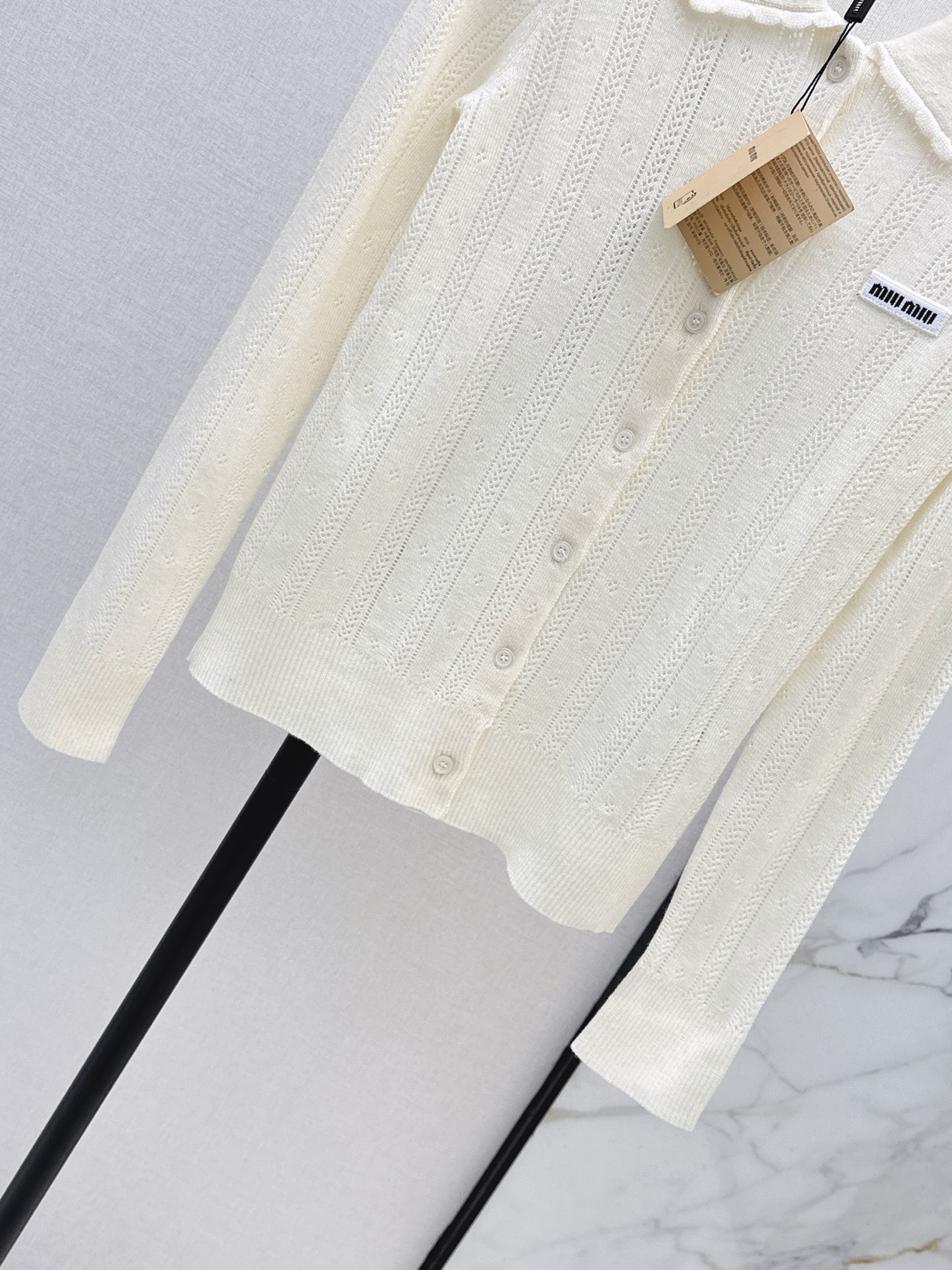 Miu 26fw wool knit cardigan