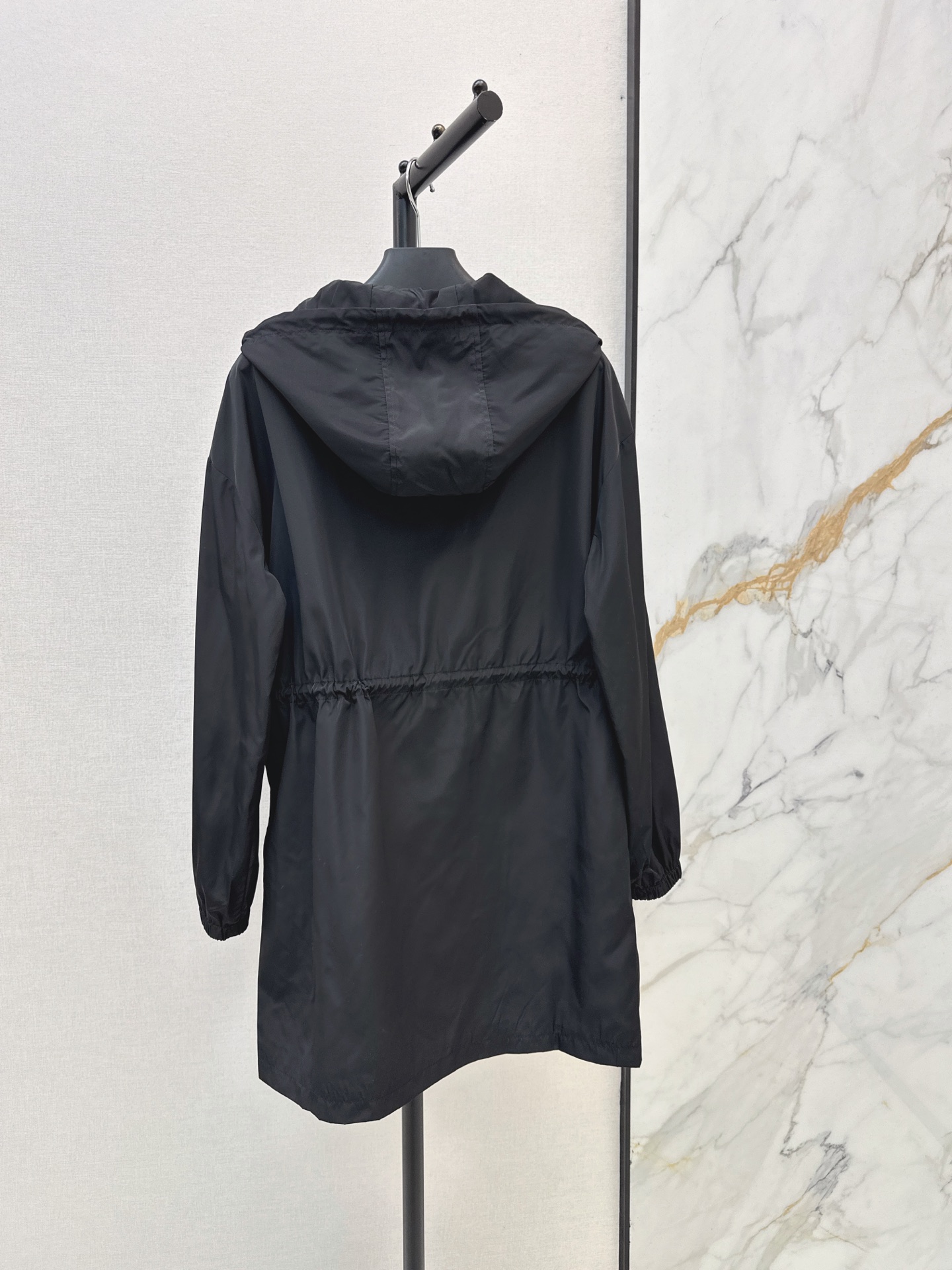 Pra 26fw drawstring hooded trench coats