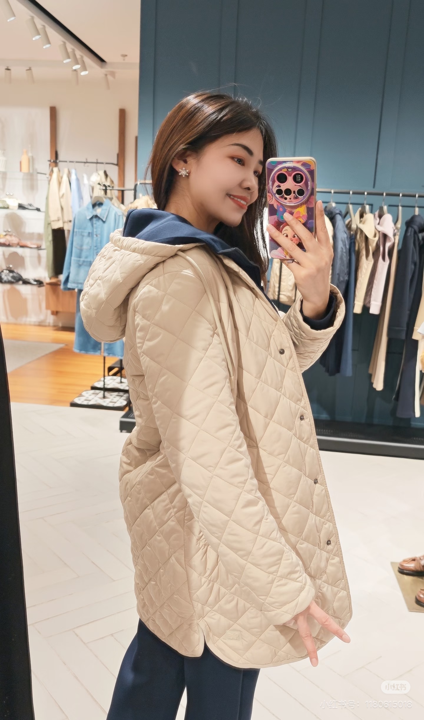 Max 26fw hooded padded jacket