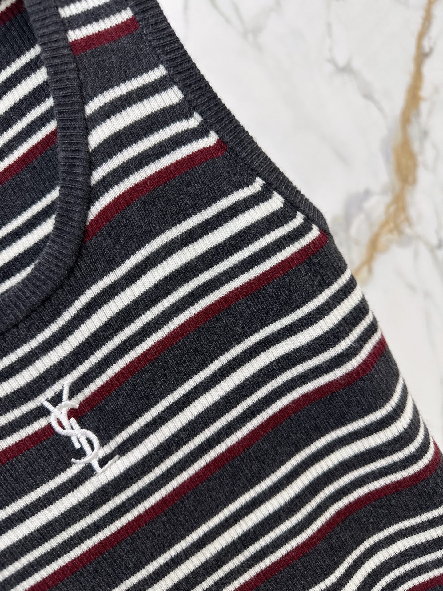 Sain 26fw stripe knit vest