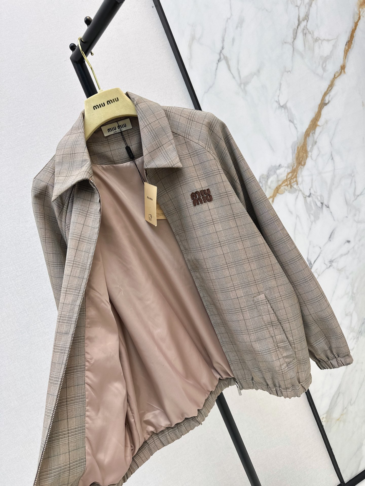 Miu 26fw check jacket