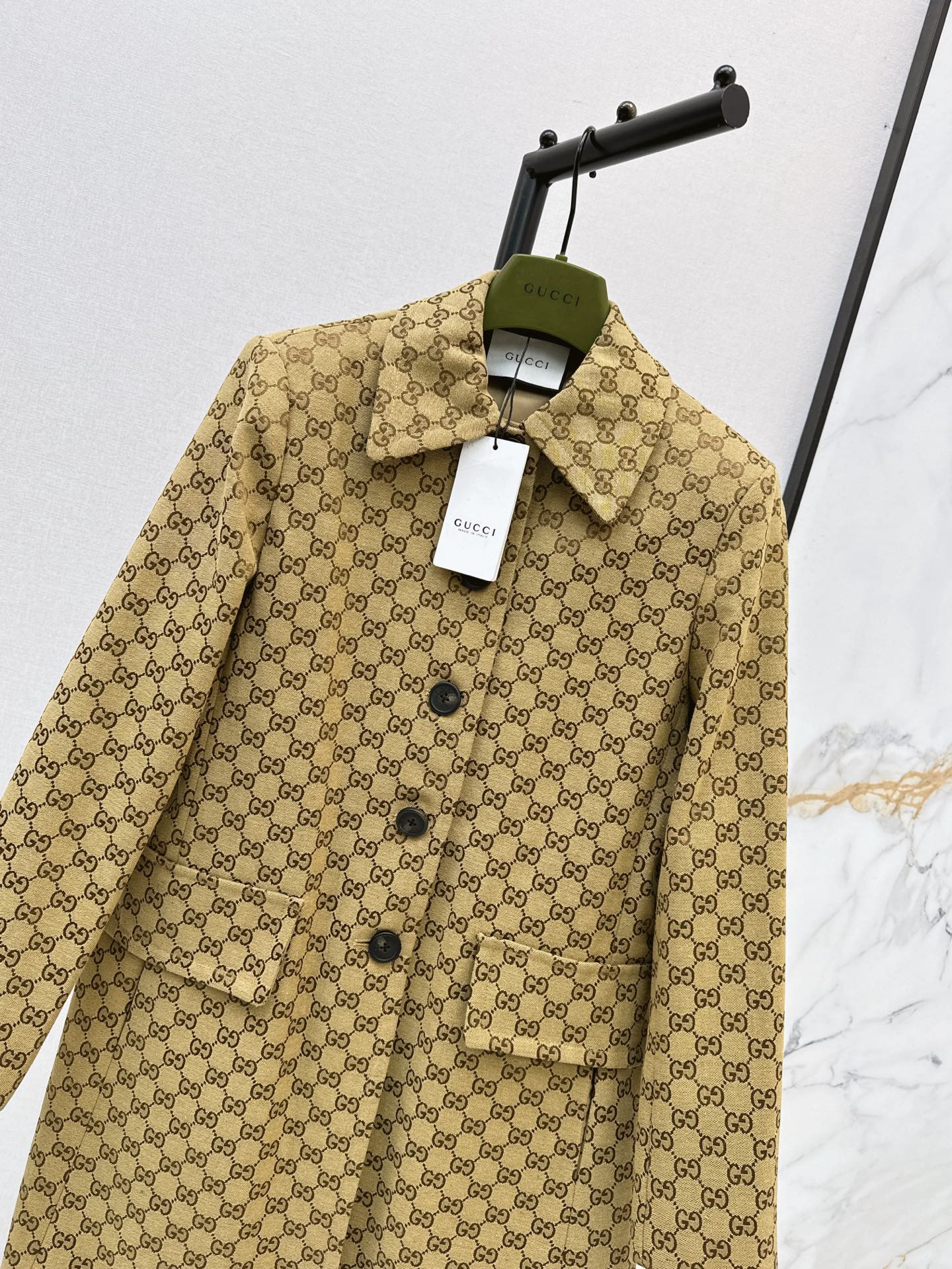 Guc 26fw jacquard long jacket