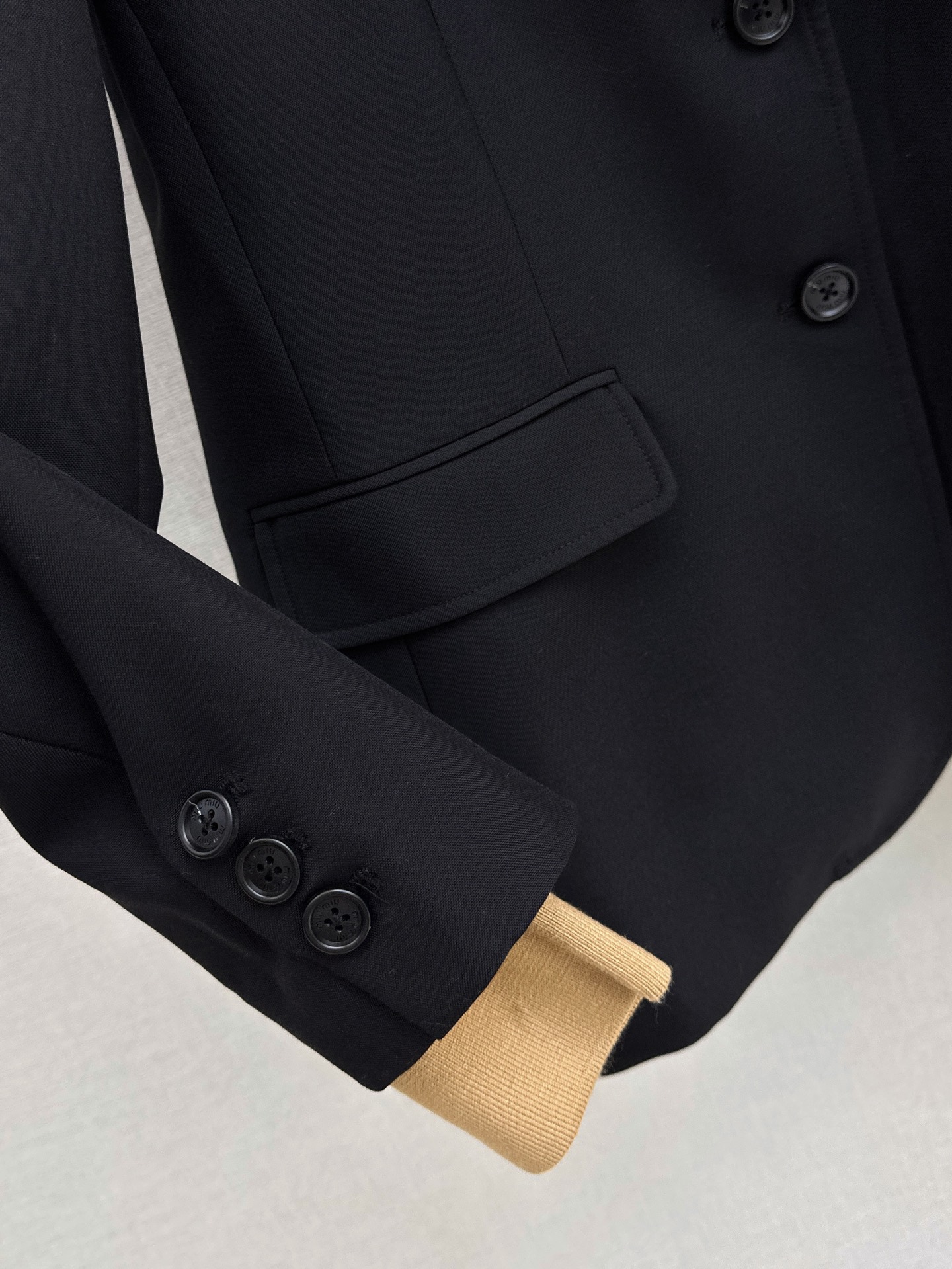 Miu 26fw knit collar blazer