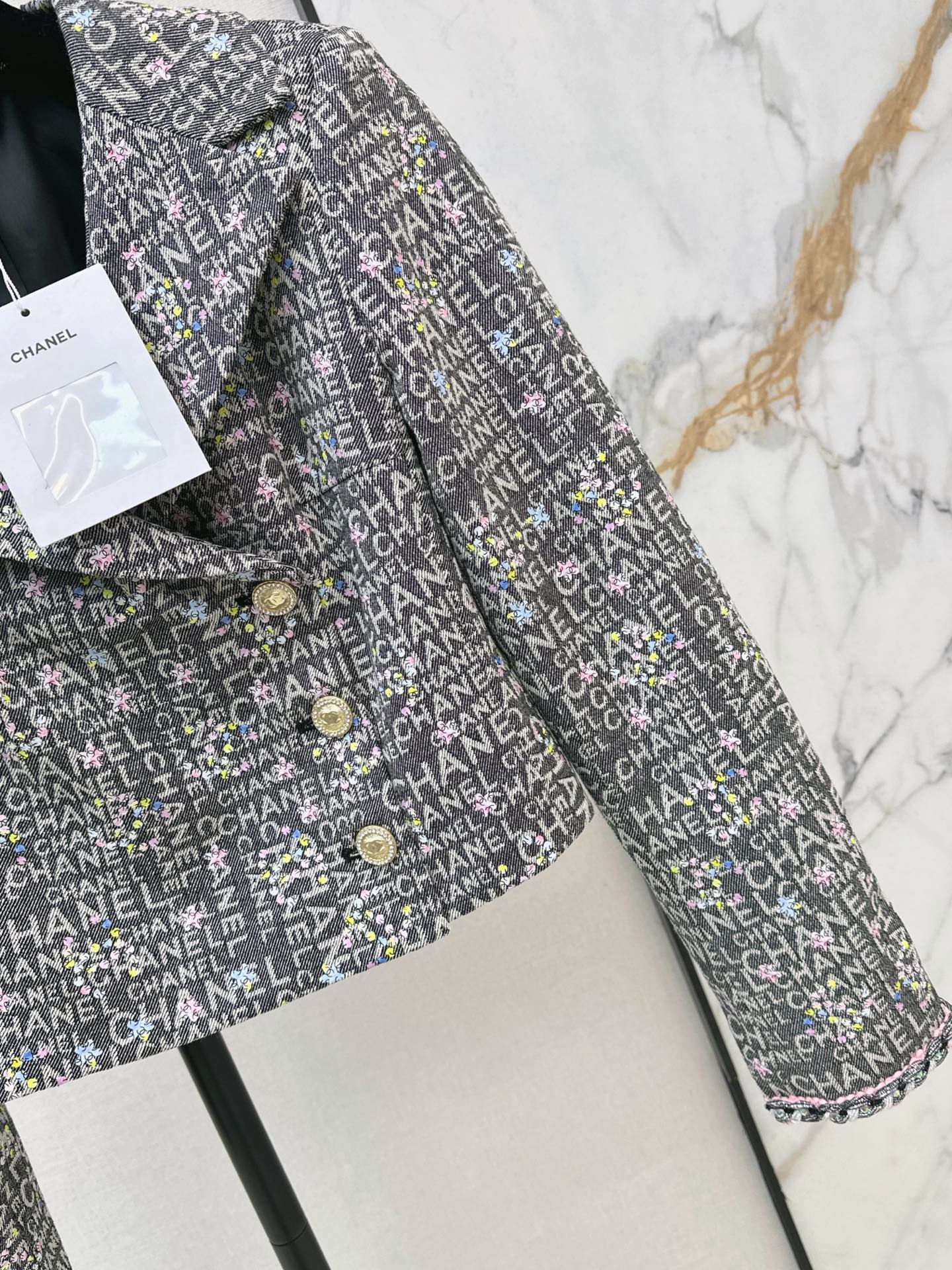 Chan 26fw cropped denim jacket