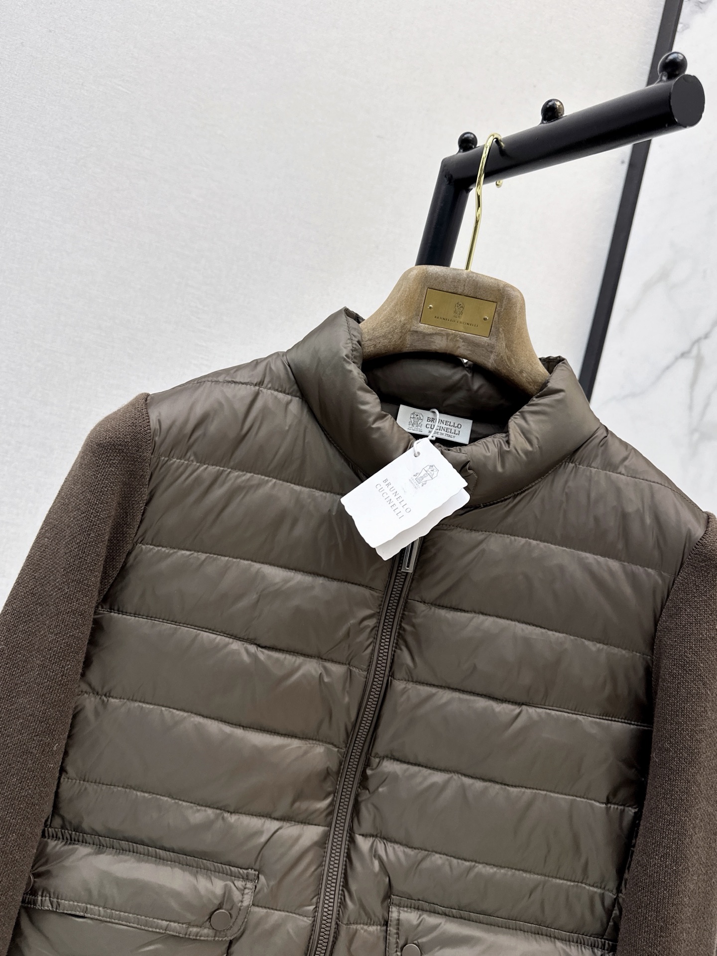 Bun 26fw knit contract down jacket