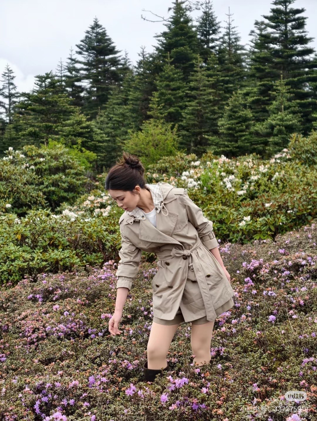 Bur 26fw hooded cropped trench coats