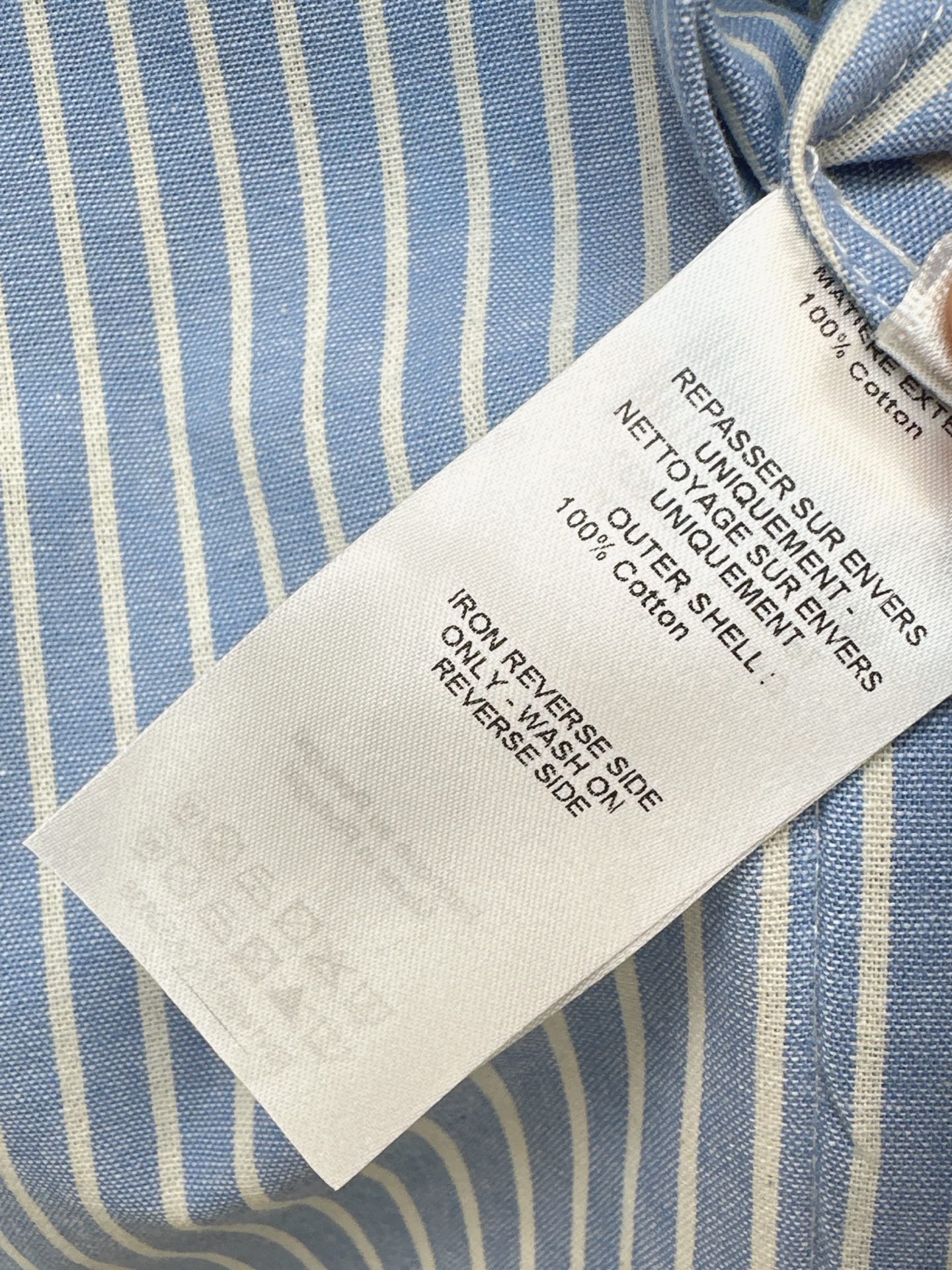 Chol 26fw stand collar stripe shirt