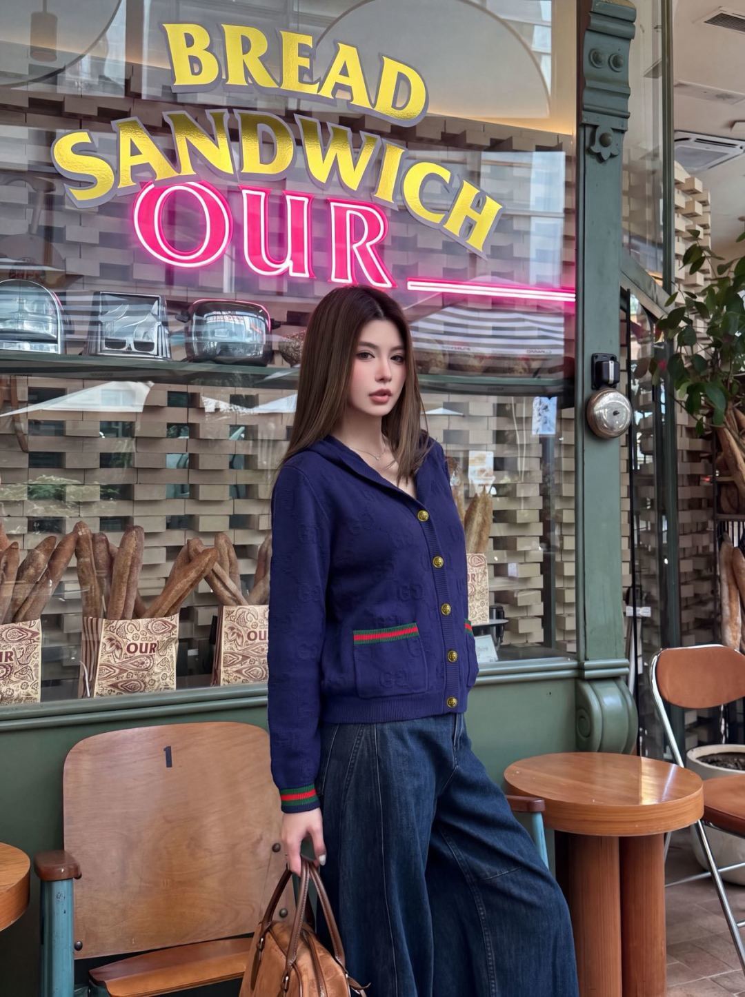 Guc 26fw hooded knit cardigan