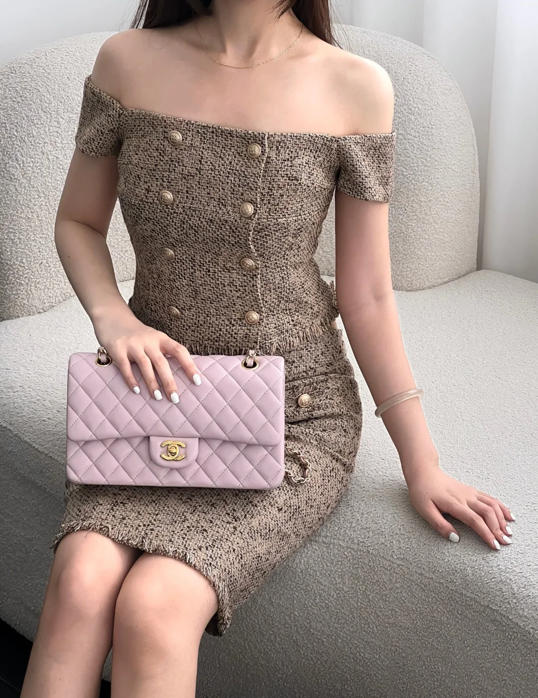 Chan cf25 chain shoulder bag