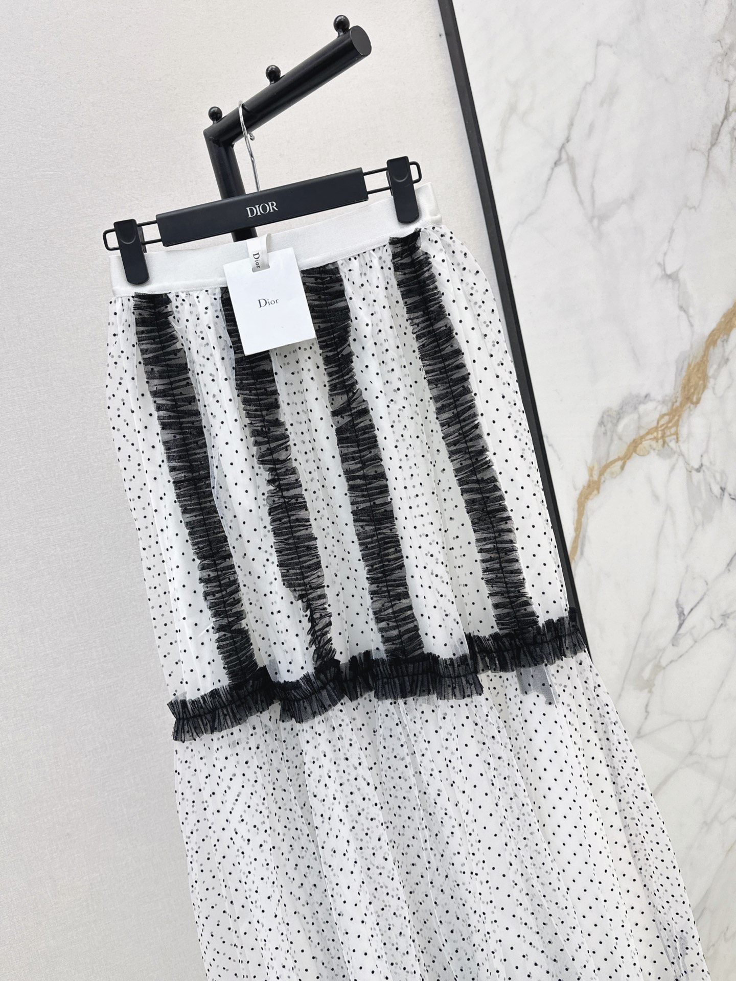 CD 26fw pokla dots mesh skirt
