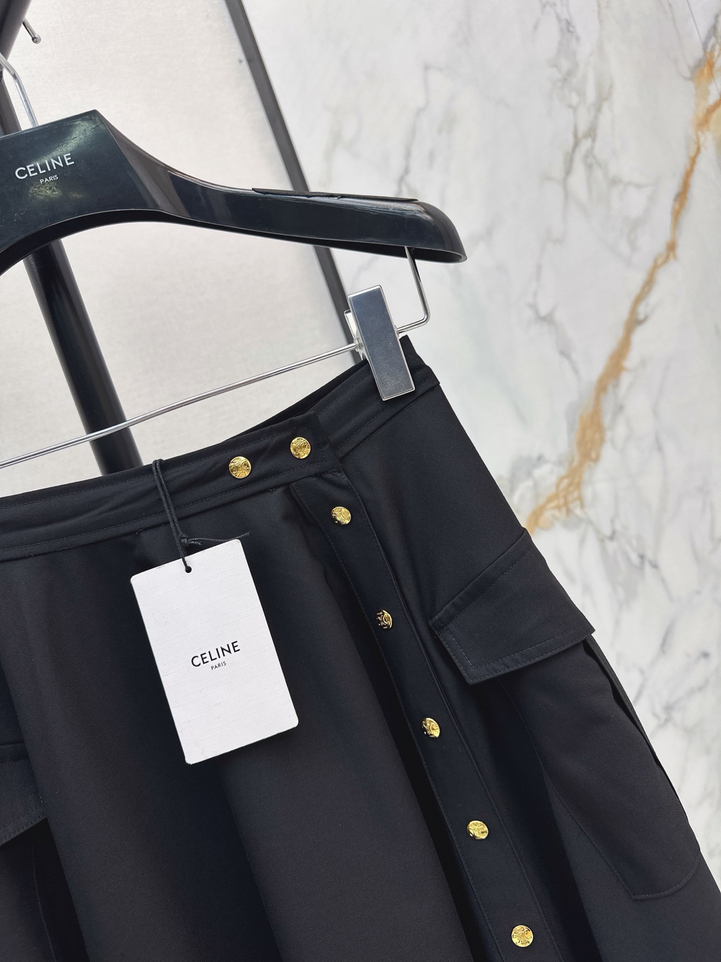Celi 26ss cargo pleated skirt