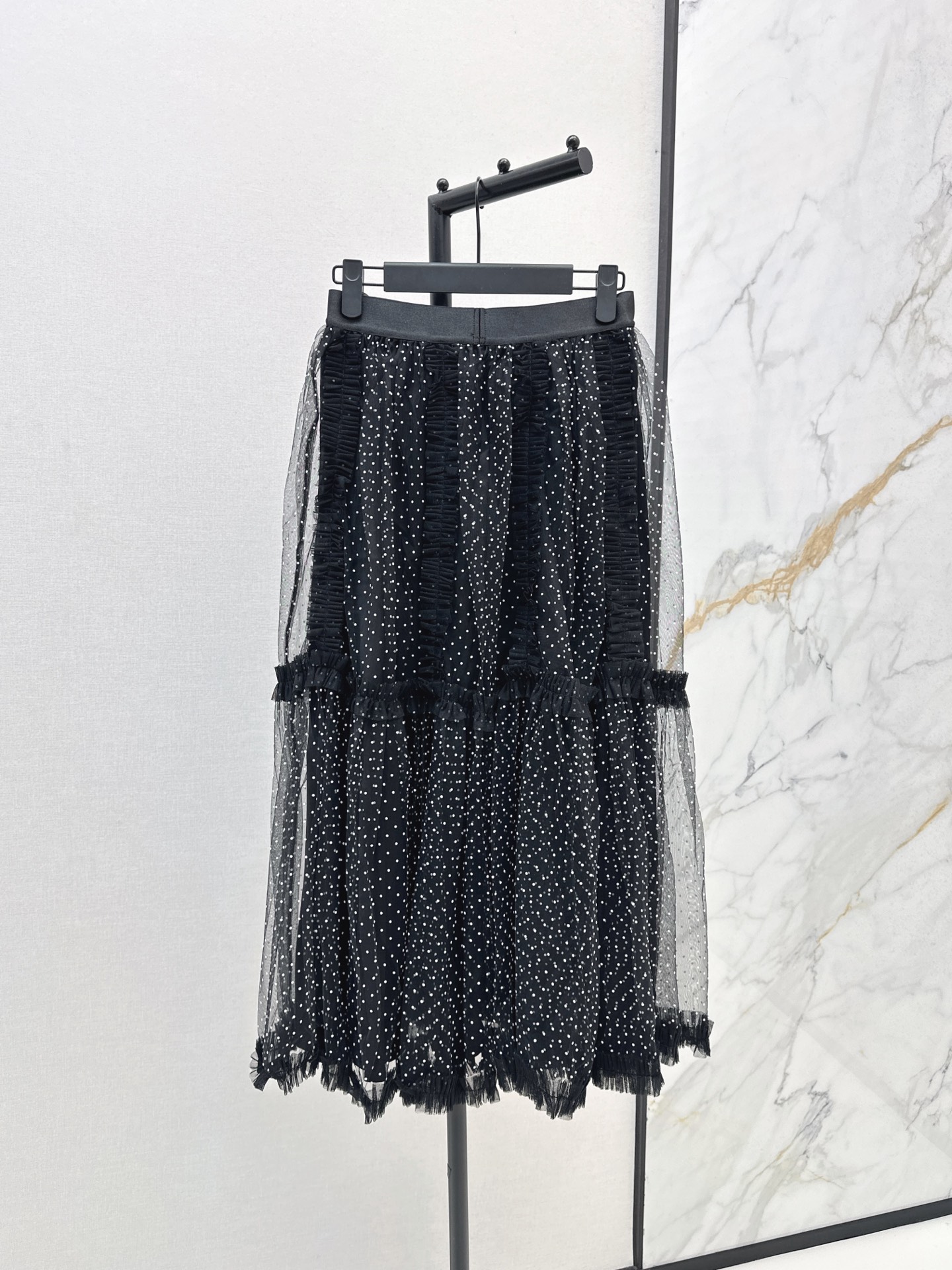 CD 26fw pokla dots mesh skirt
