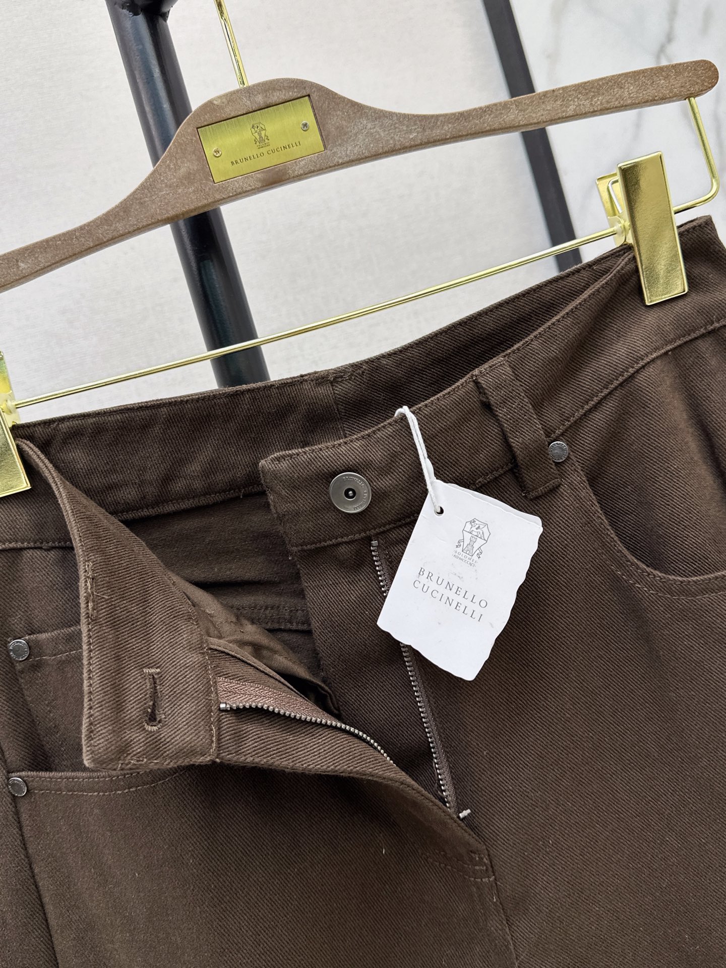 Brun 26fw wide-leg denim pants