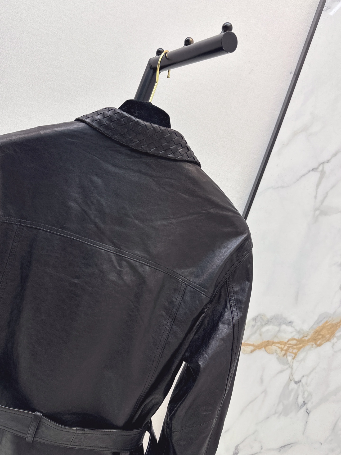 Bott 26fw belted leather jacket
