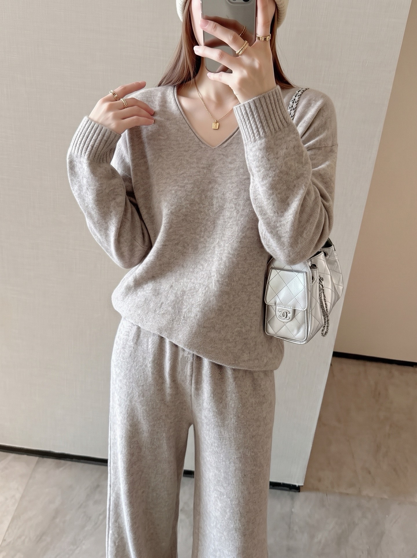 Row 26fw wool sweater pants sets