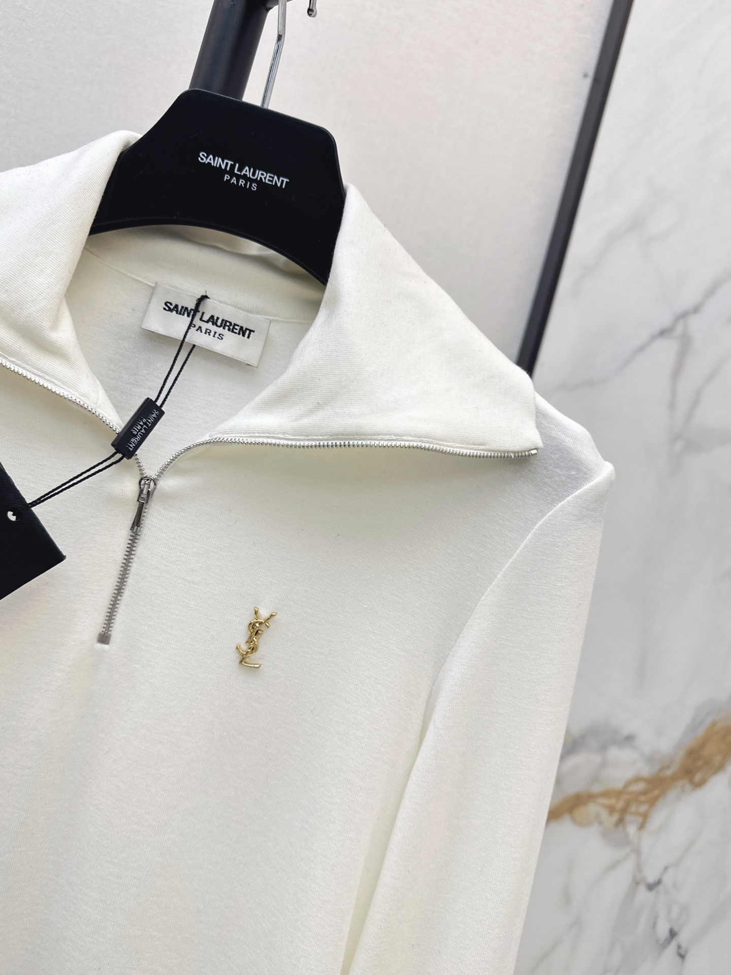 Sain 26fw zip-up knit basic tee