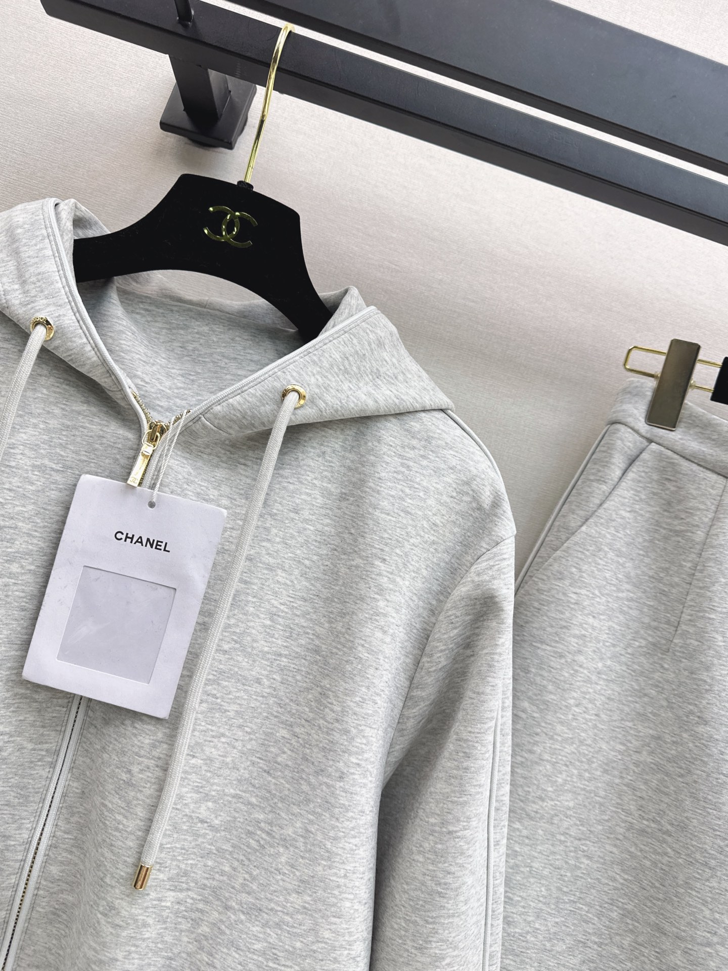 Chan 26fw hooded jacket skirt sets