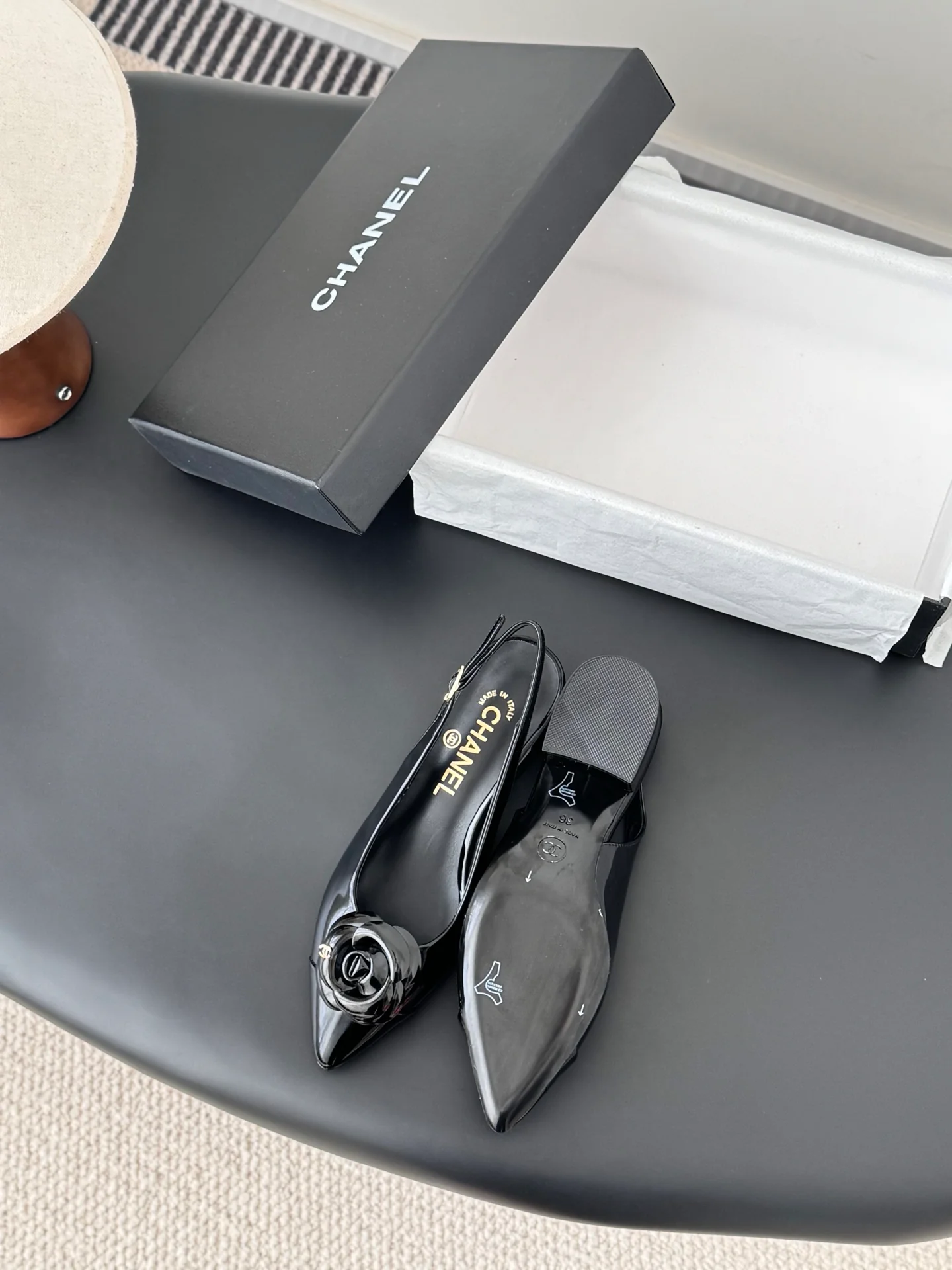 Chan 26ss slingback flats