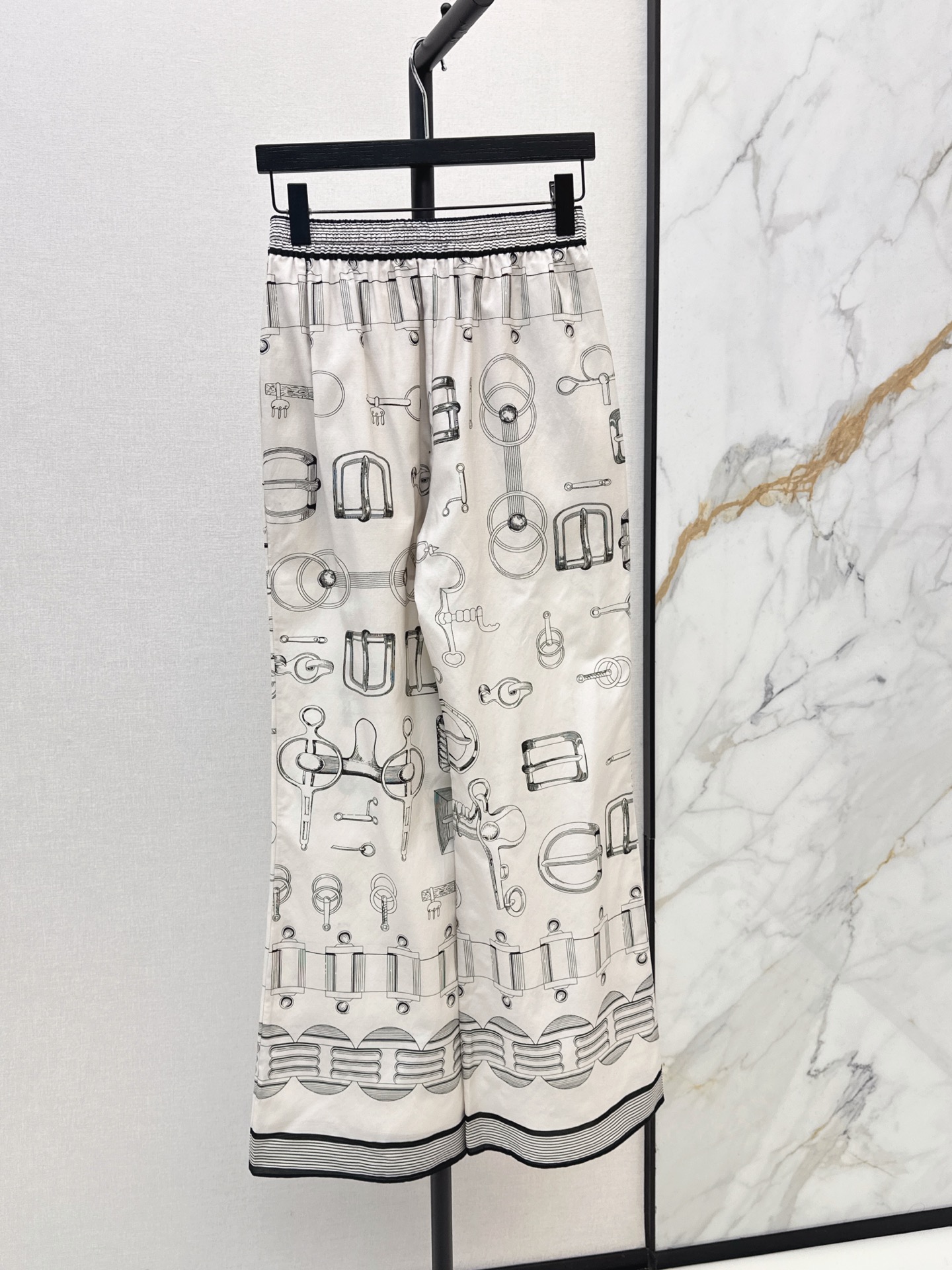 Her 26fw print silk wide-leg pants