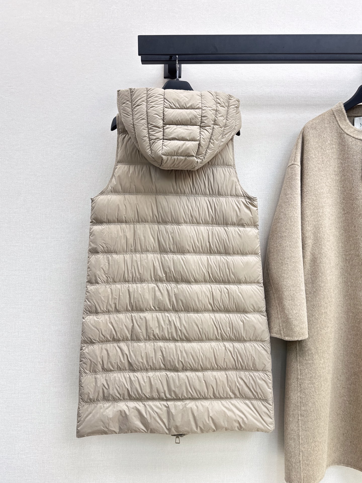 Max 26fw hooded down vest woolen overcoats sets