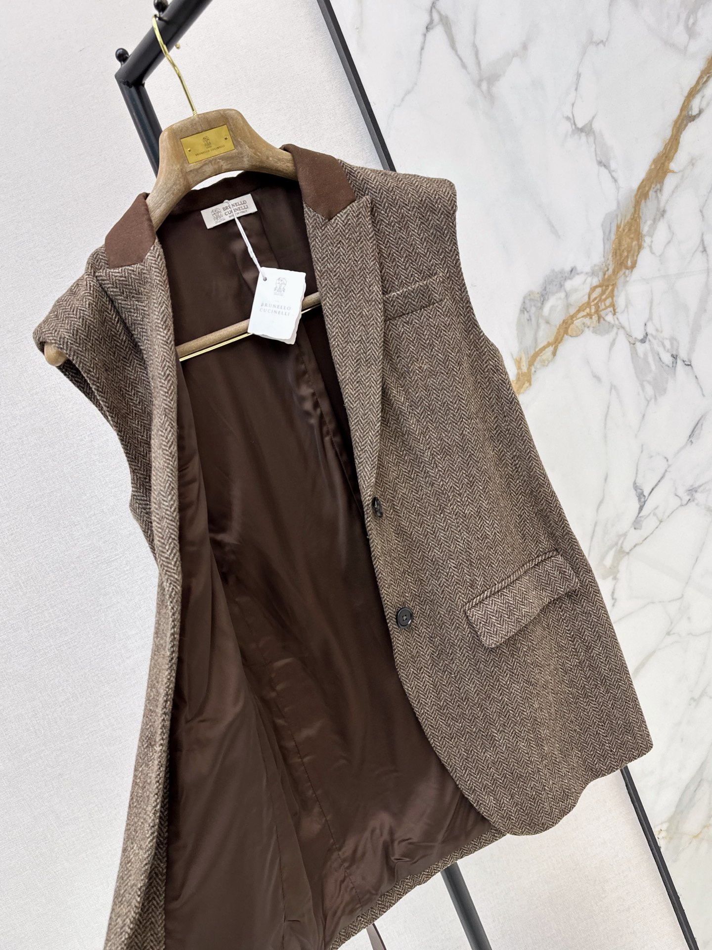 Brun 26fw belted suit vest