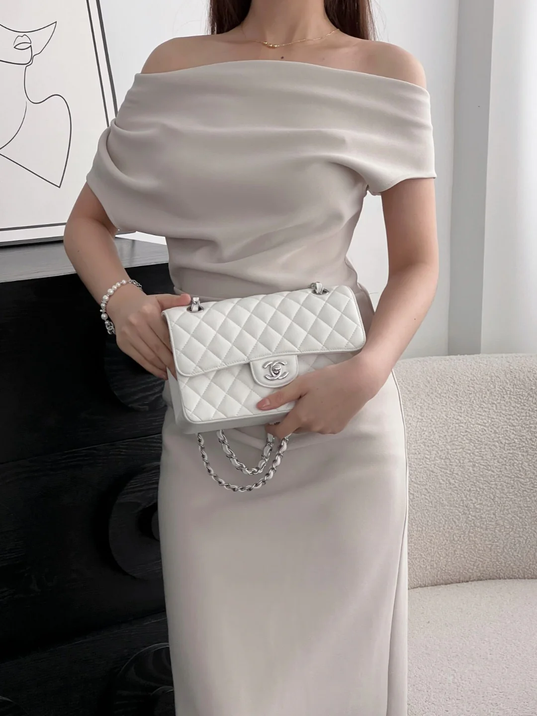 Chan cf23 chain shoulder bag