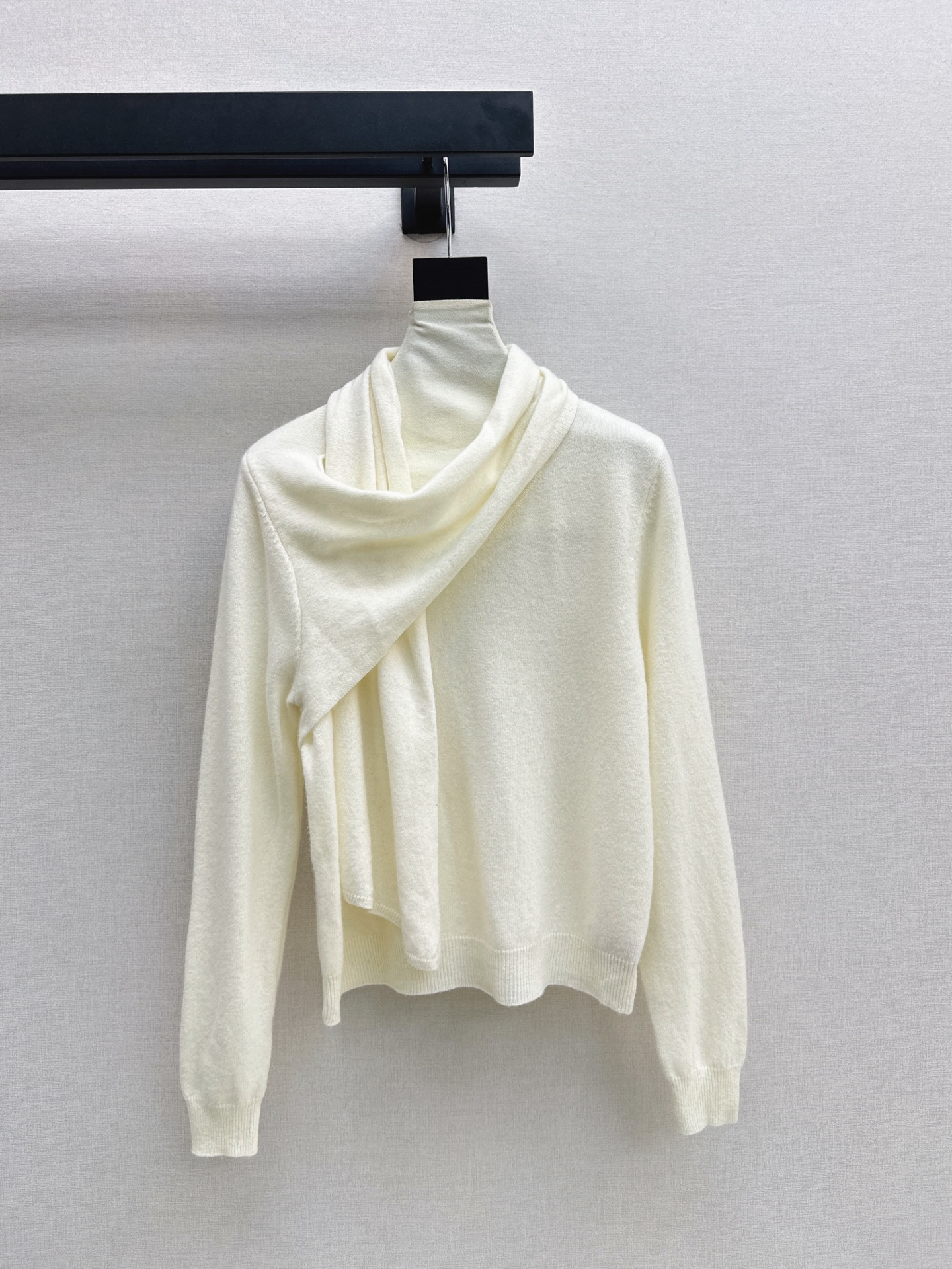 Row 26fw draped scarf-neck knit sweater
