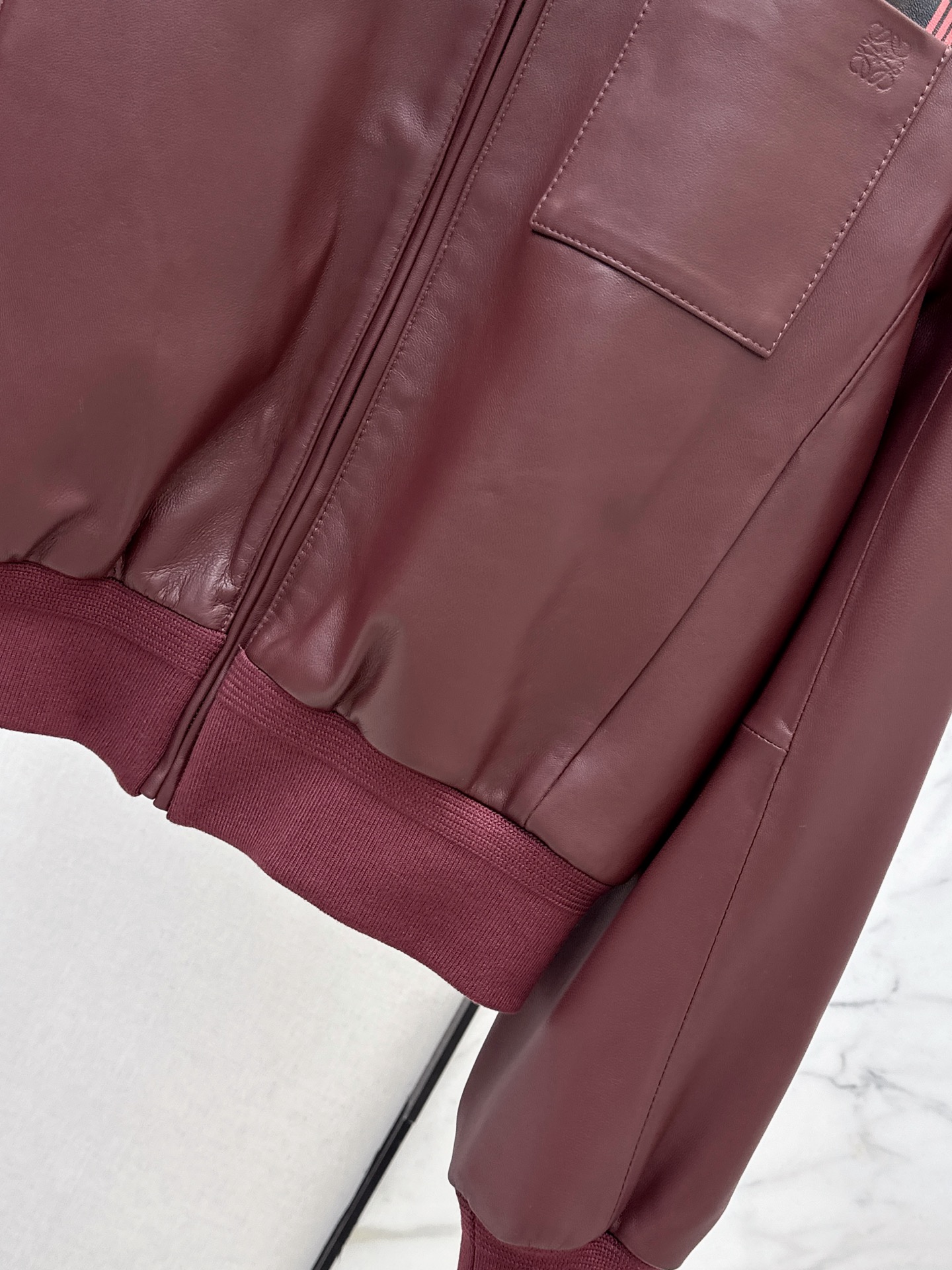Loe 26fw leather jacket