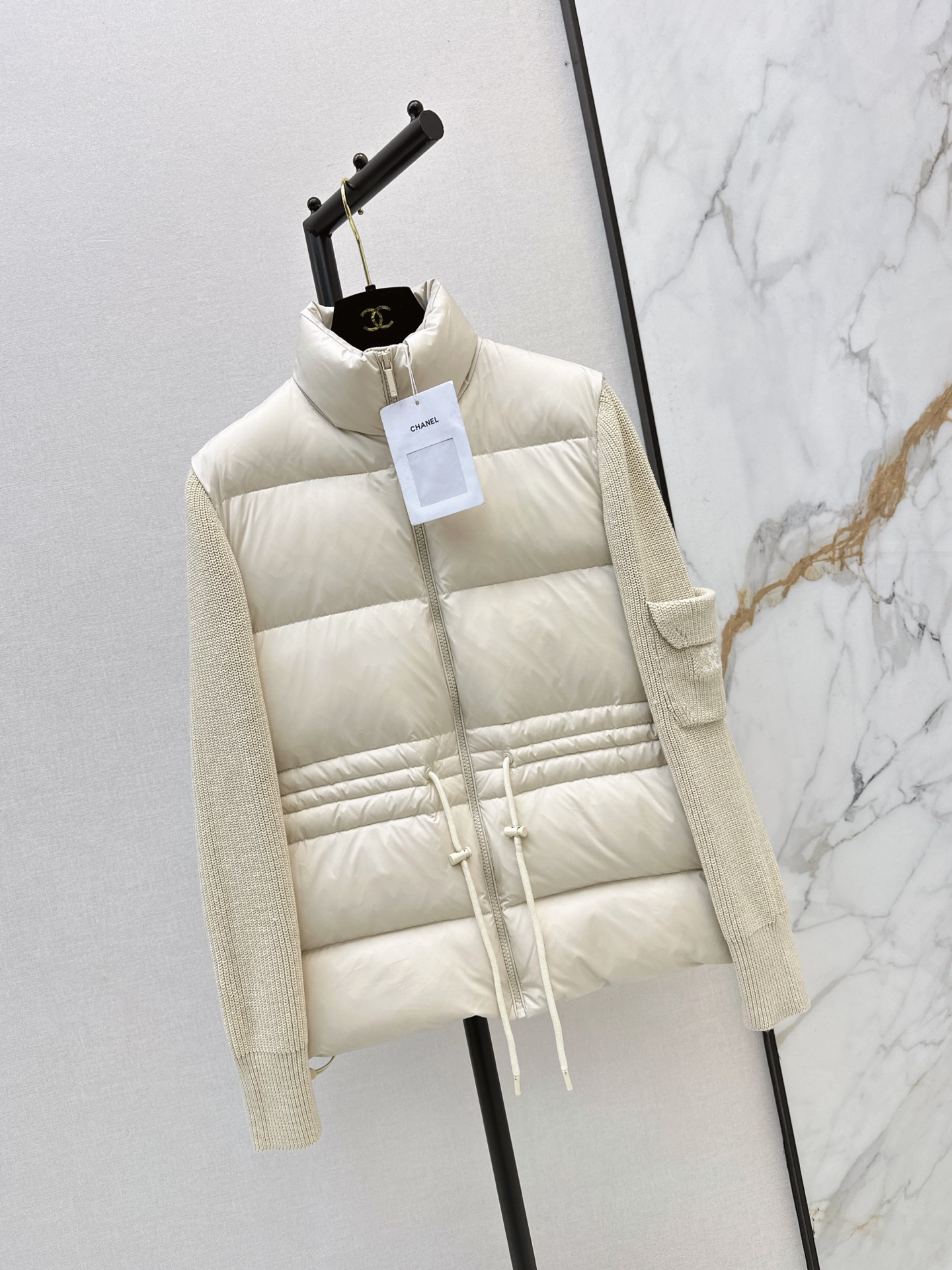 Chan 26fw wool contract drawstring down jacket