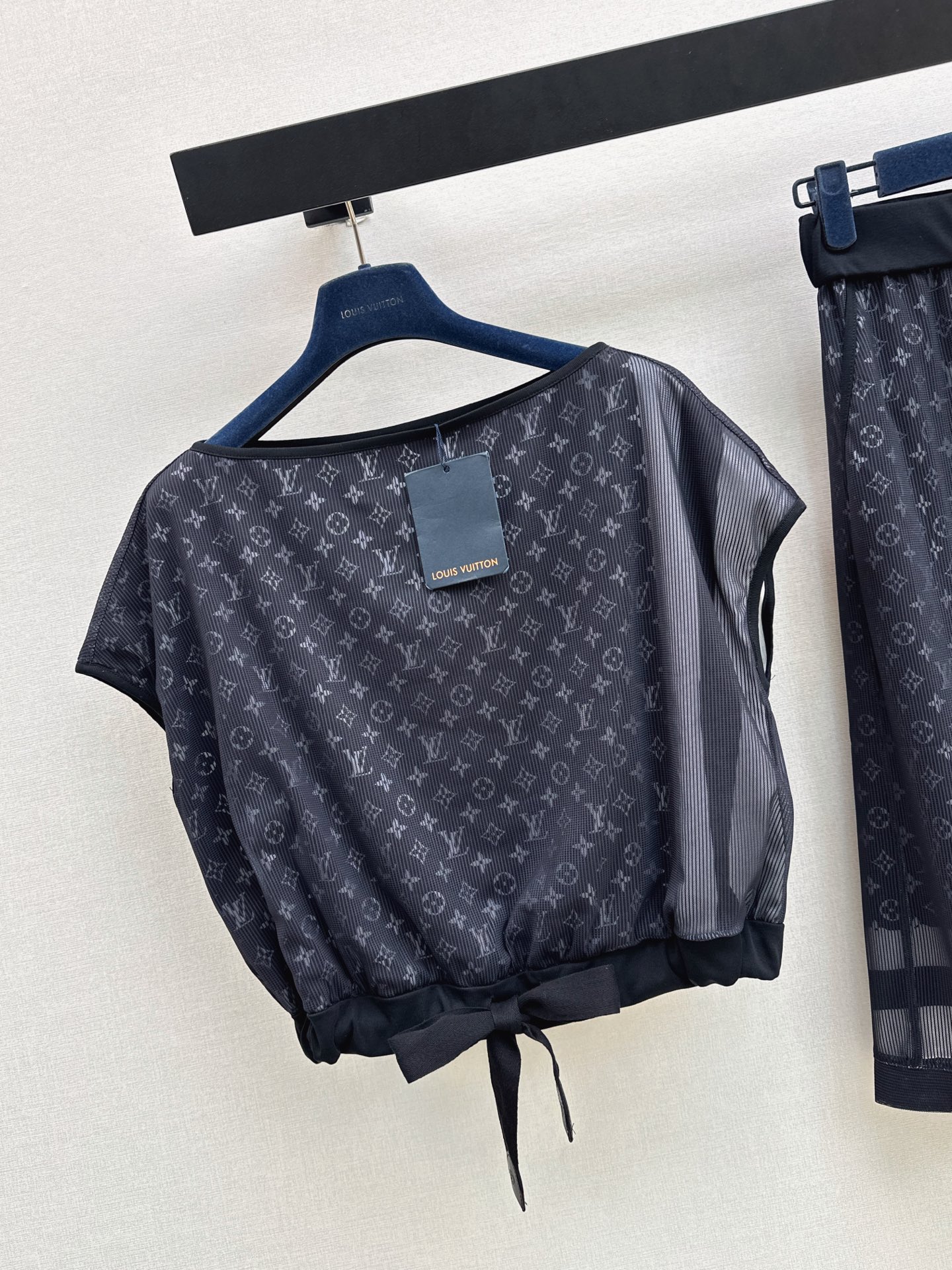 Loui 26ss print tie-hem top