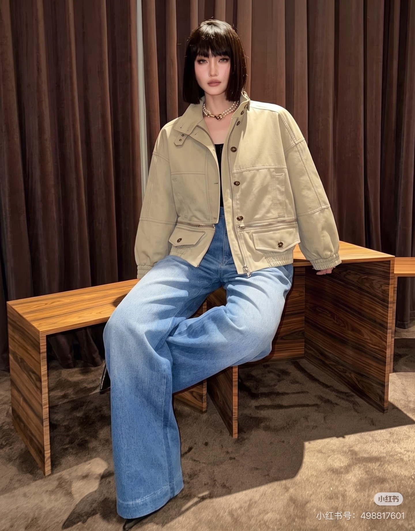 Guc 26fw wide-leg jeans