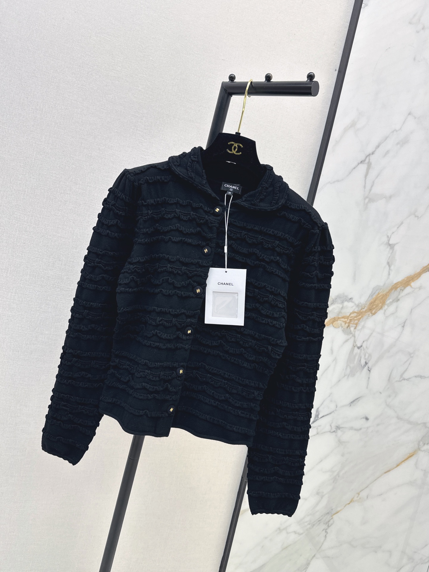 Chan 26fw ruffle cardigan