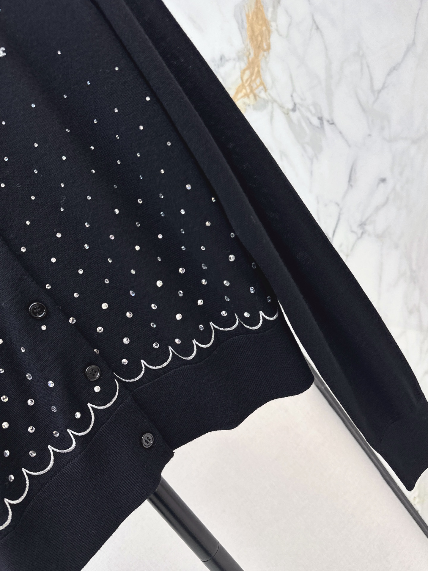 CD 26fw rhinestone knit cardigan