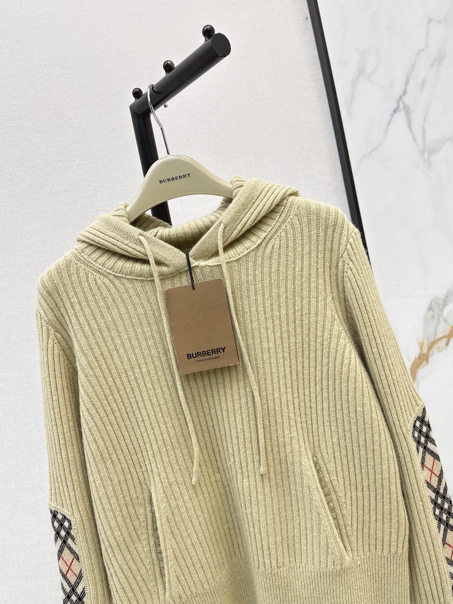 Bur 26fw hooded knit sweater