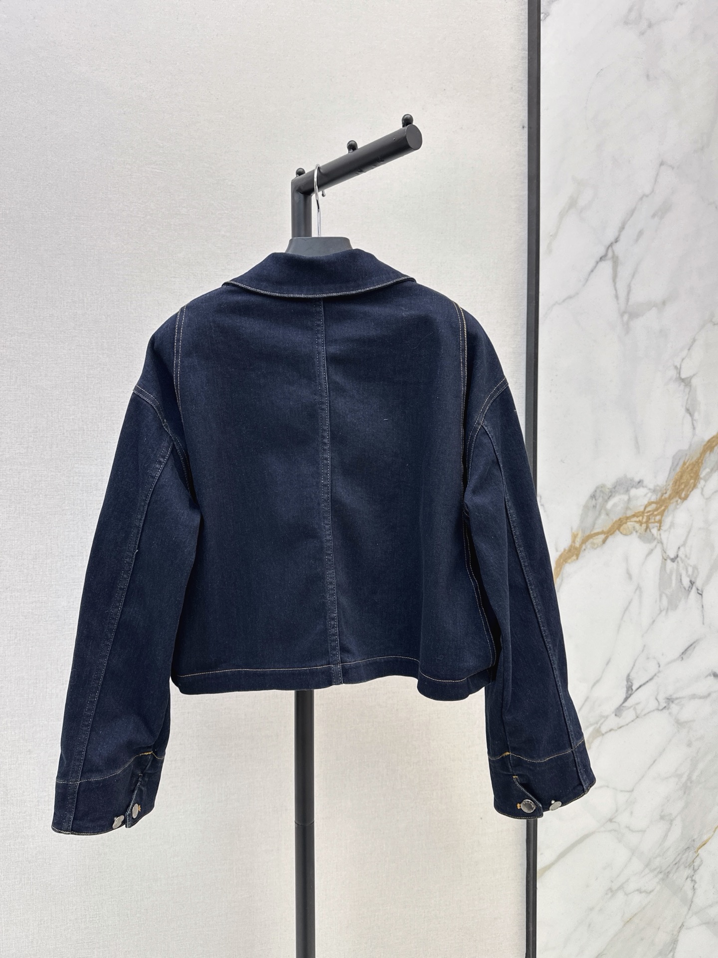 Pra 26fw zip-up denim jacket