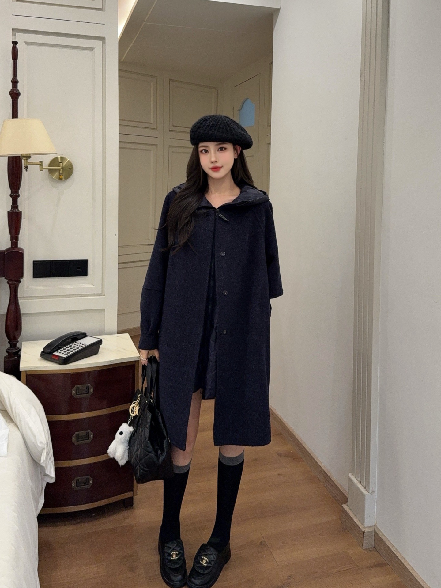 Max 26fw hooded down vest overcoats sets