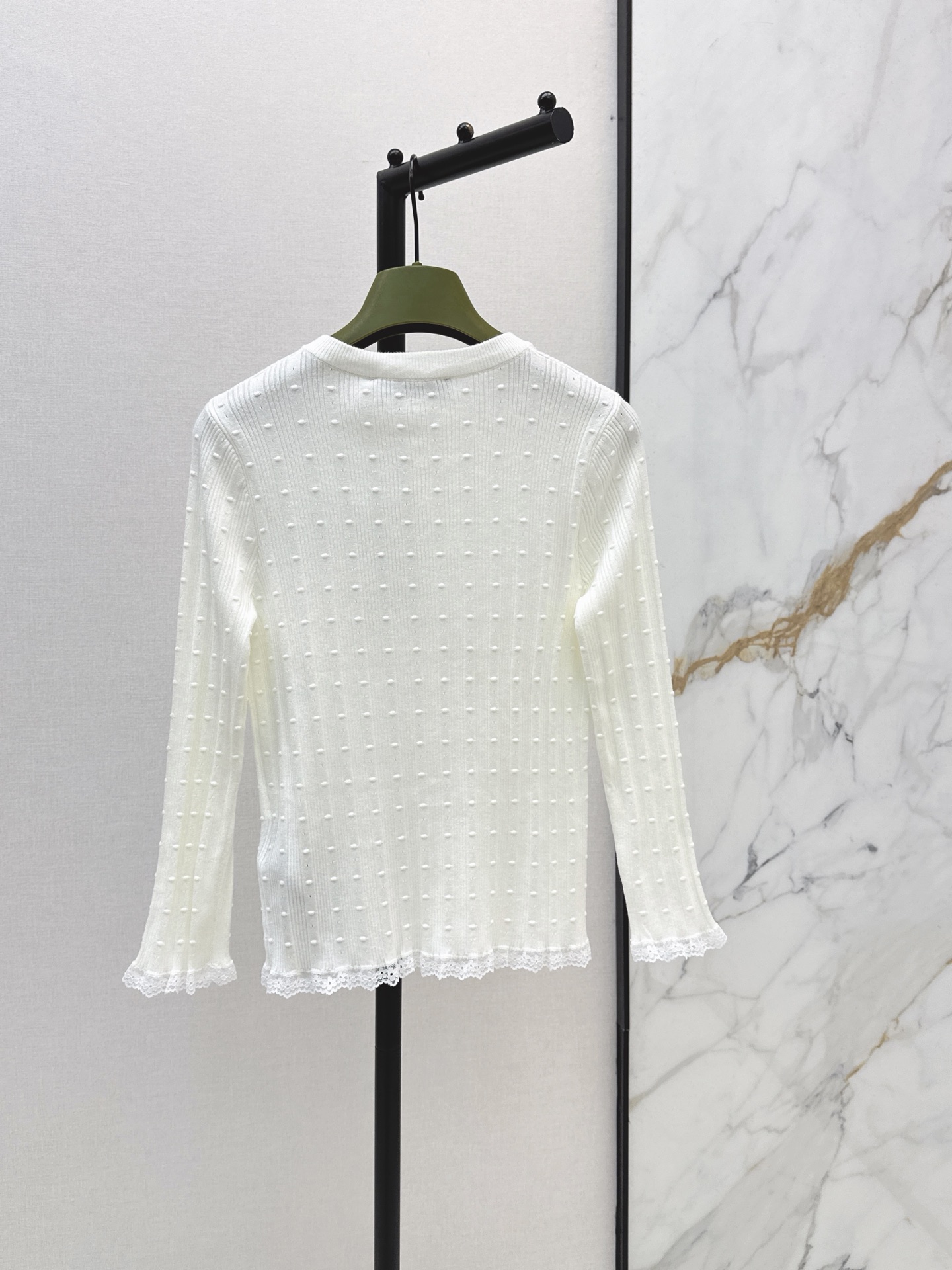 Guc 26fw lace trim knit cardigan
