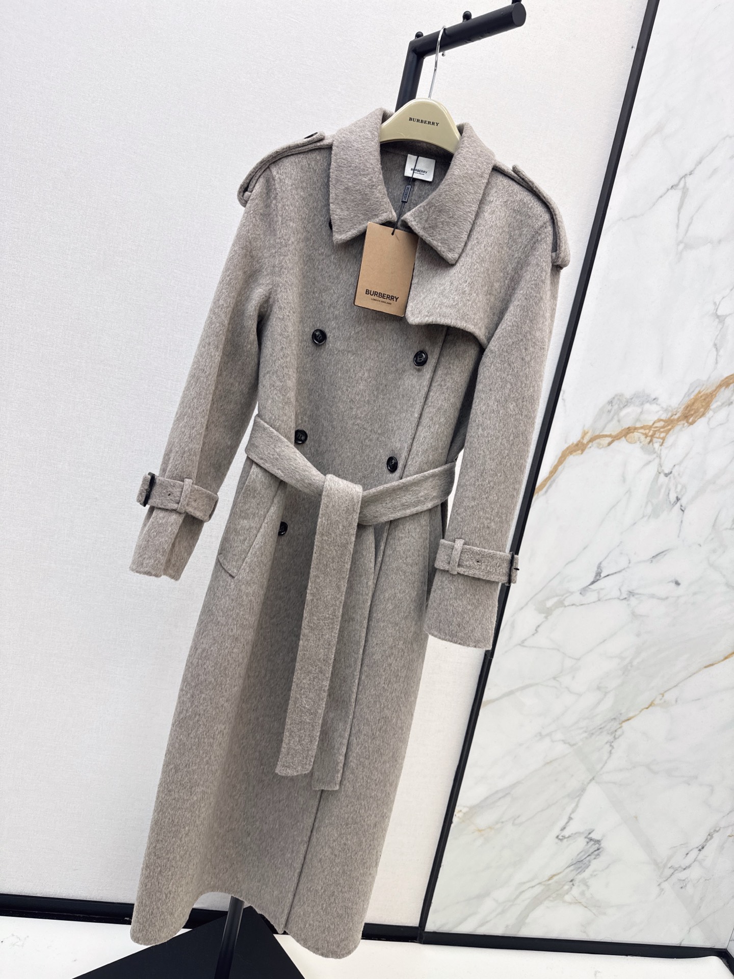 Brun 26fw woolen belted overcoats