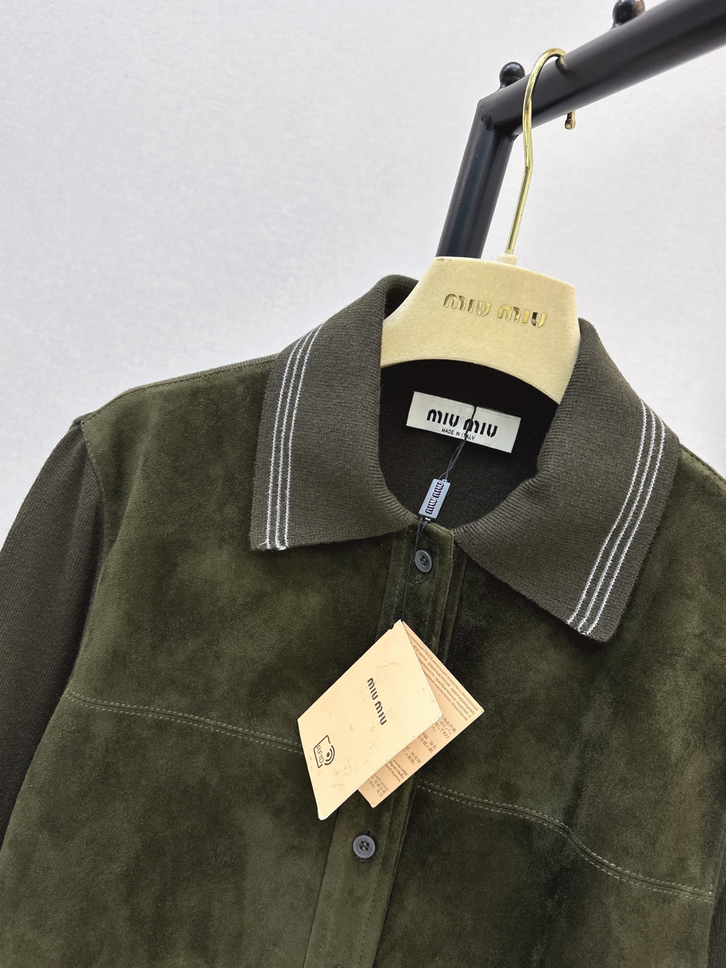 Miu 26fw suede fleece jacket