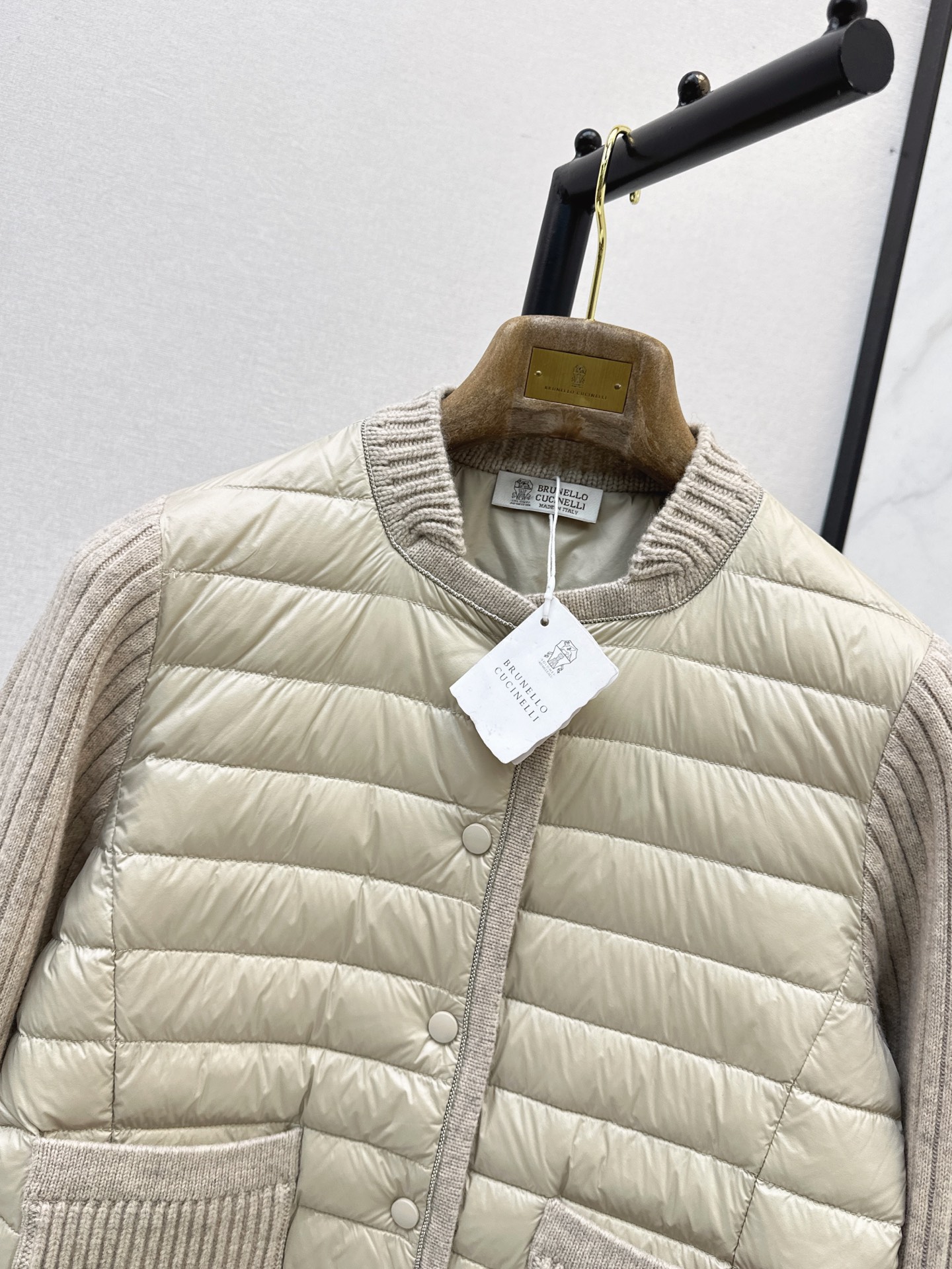 Brun 26fw wool knit contract down jacket